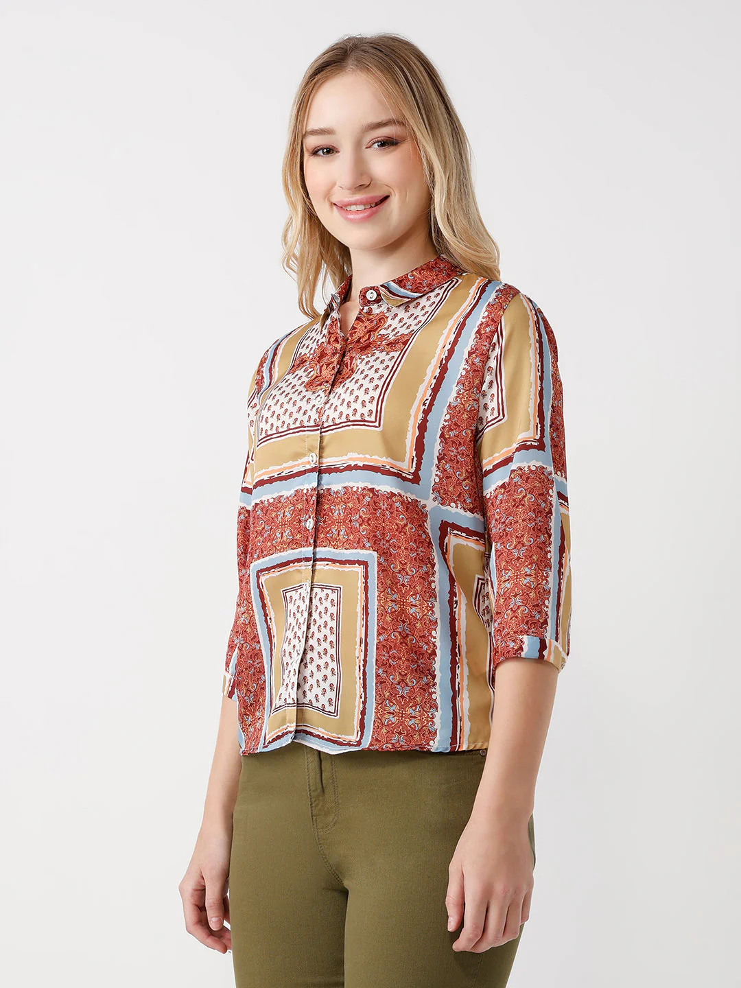 Women Slim Fit Bohemianprint Shirt - Image 5