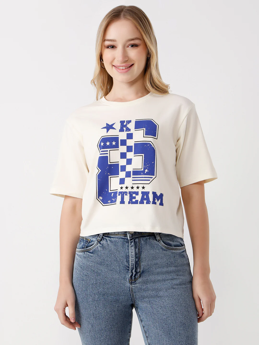 Women Slim Fit Crop T-Shirt
