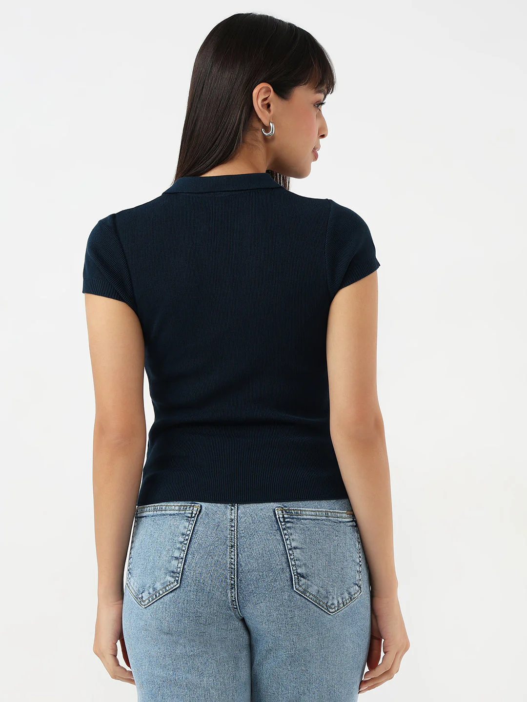 Women Slim Fit Flat Knit Top - Image 2