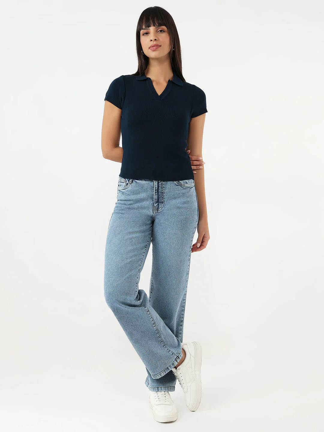 Women Slim Fit Flat Knit Top - Image 3