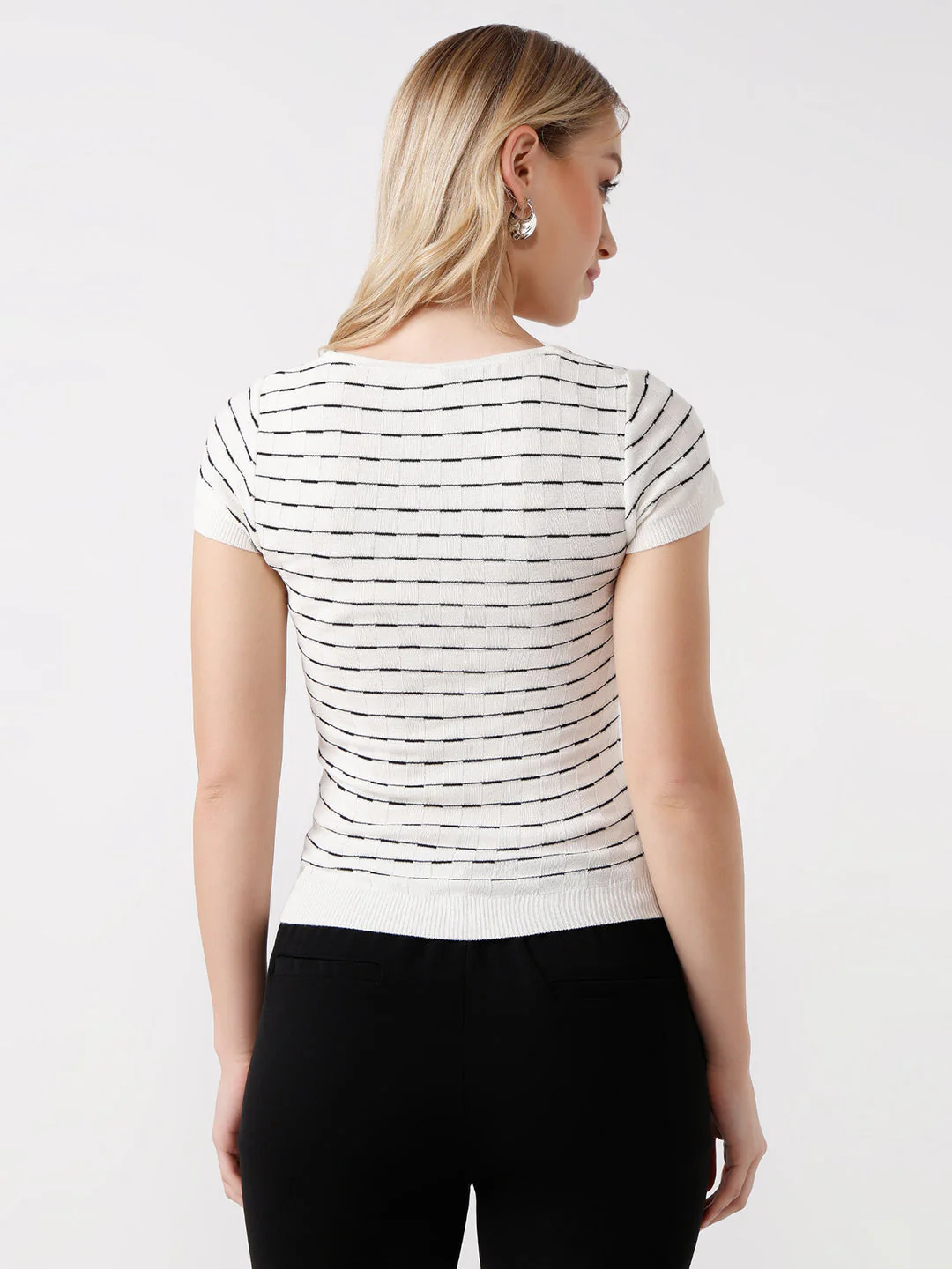 Women Slim Fit Flat Knit Top - Image 3