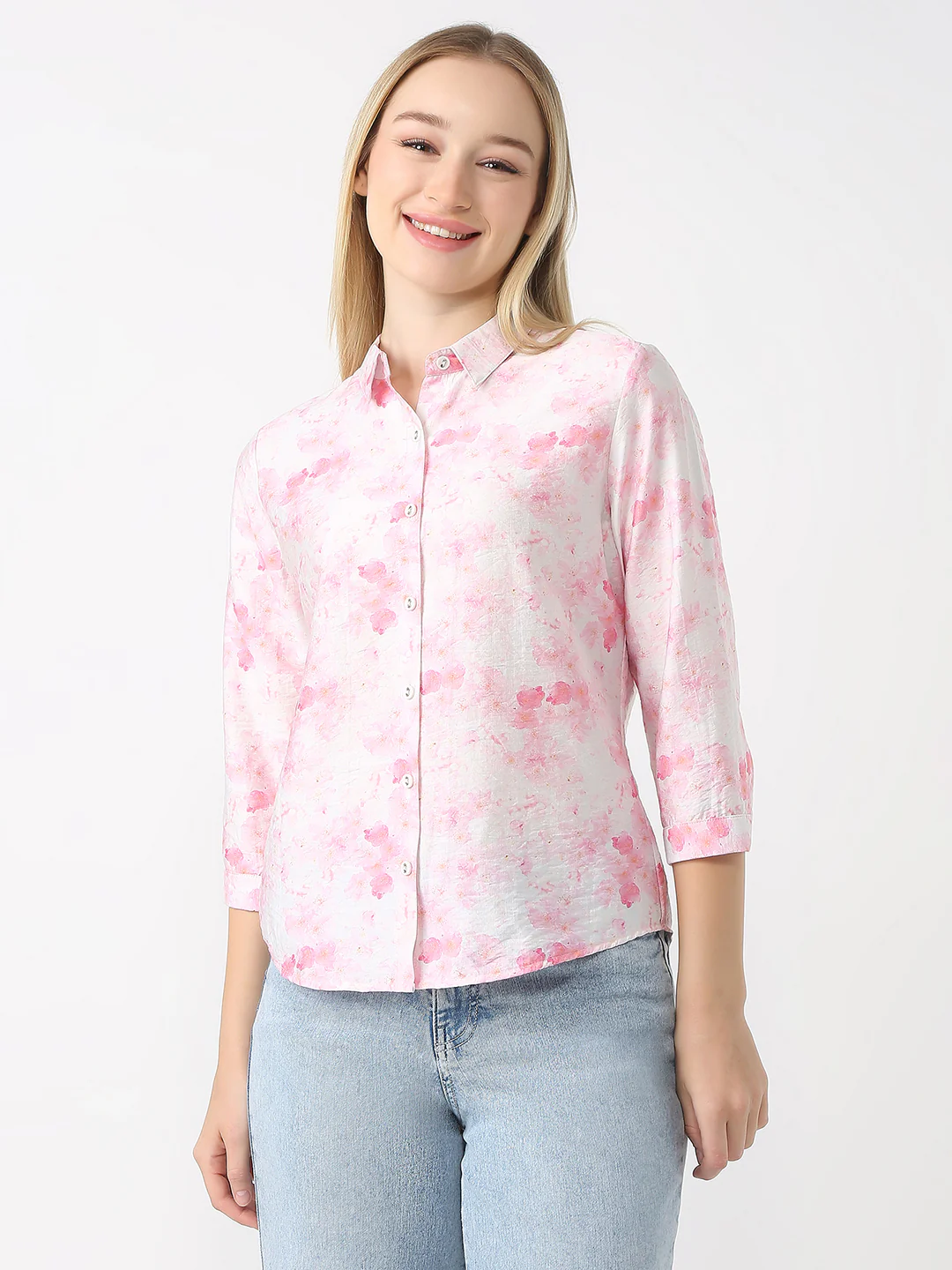 Women Slim Fit Floral Shirt - Image 2