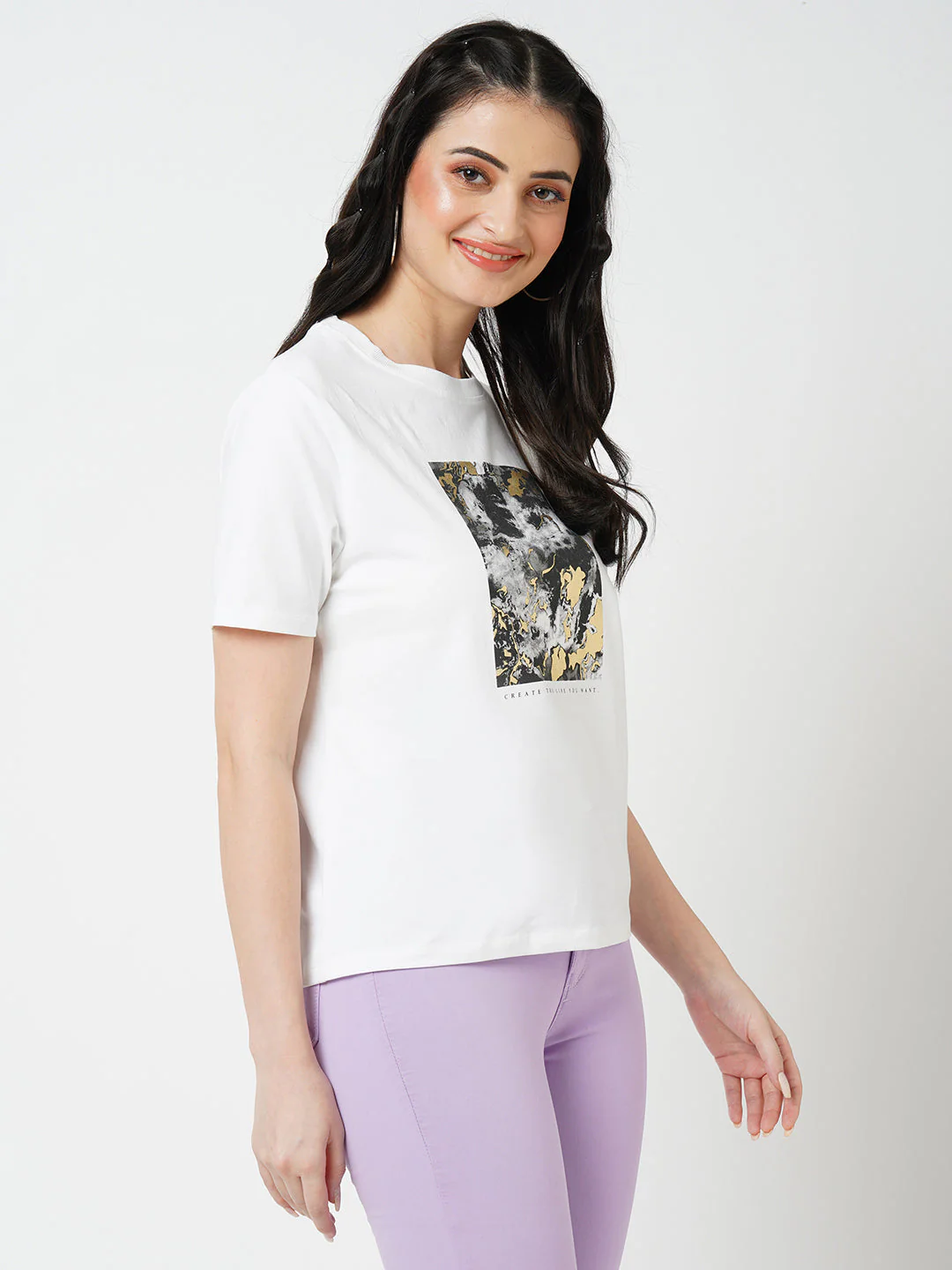 Women Slim Fit Graphic Tees - Image 4