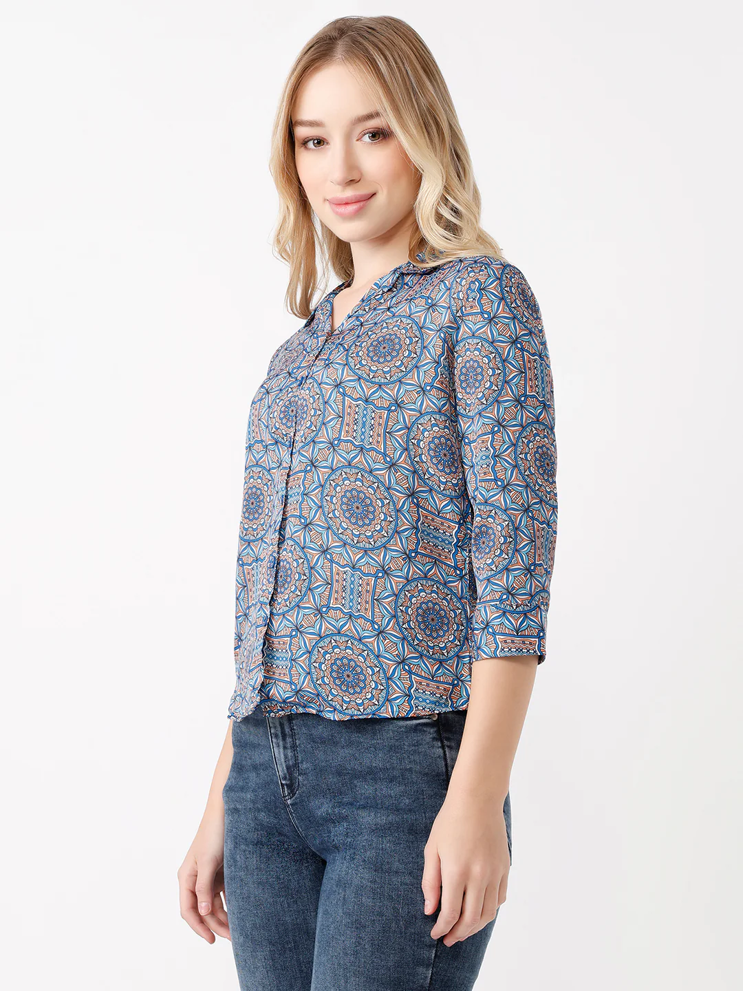 Women Slim Fit Kaleidoscope Shirt - Image 5