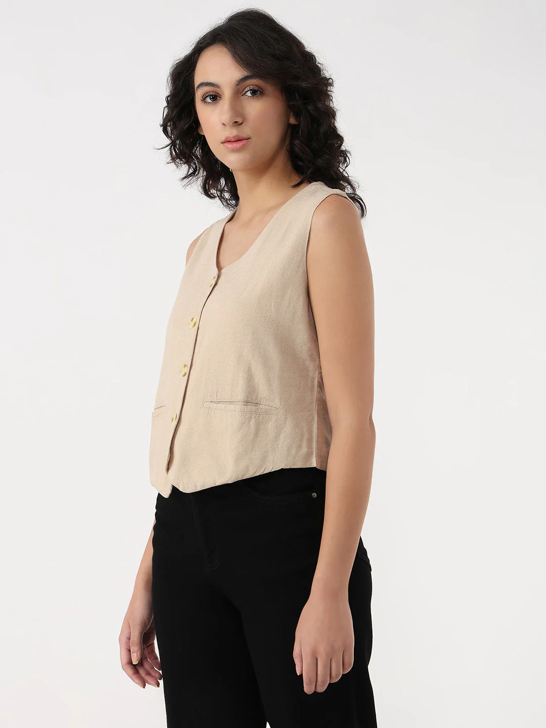 Women Slim Fit Vest Coat - Image 4