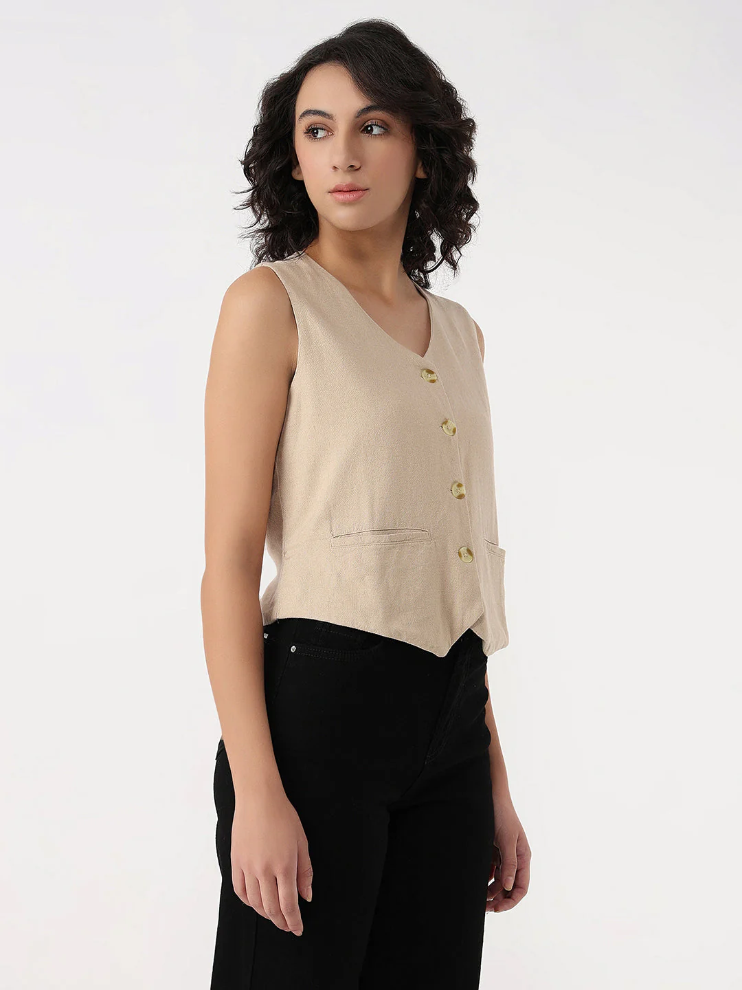 Women Slim Fit Vest Coat - Image 5