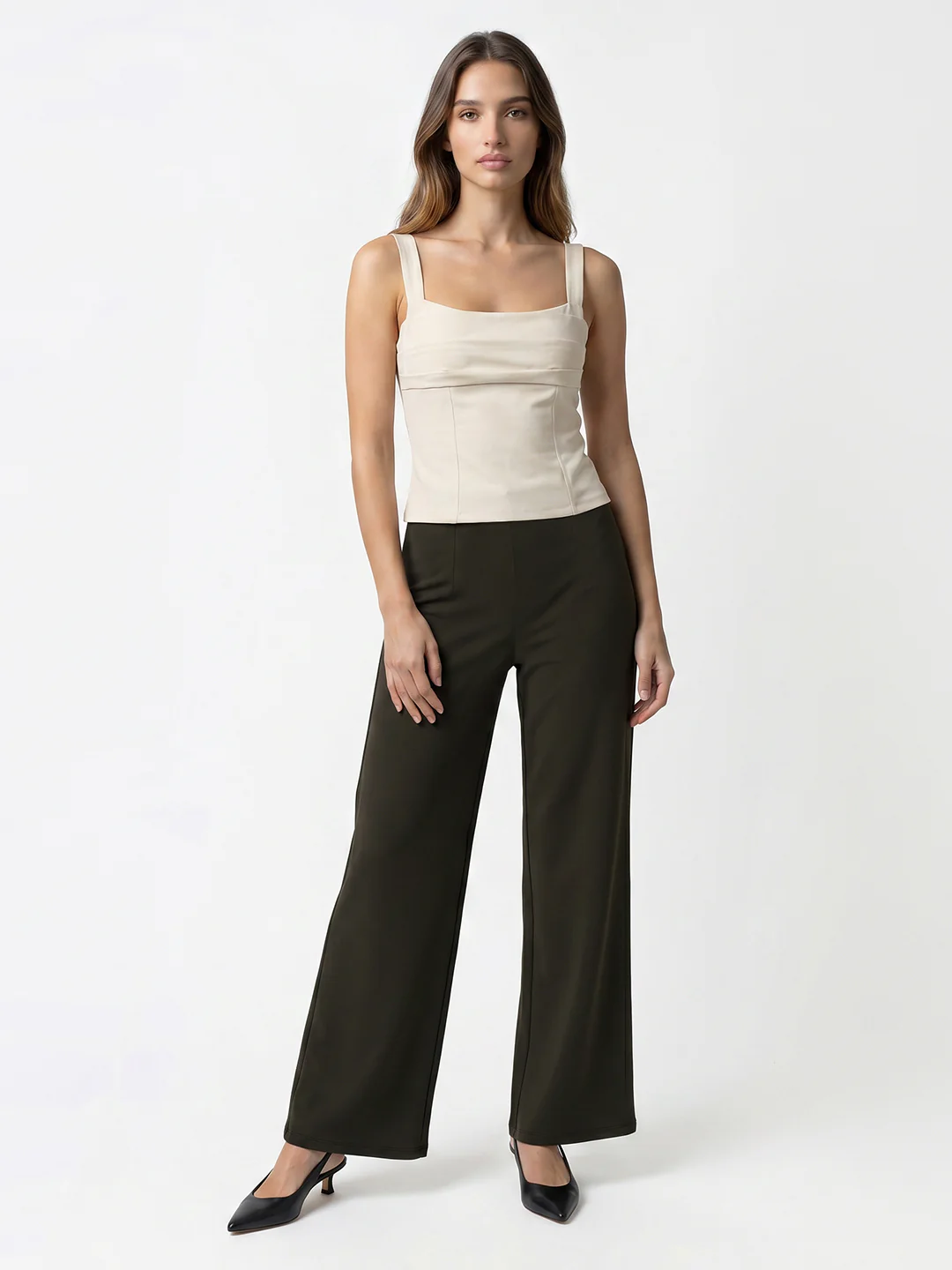 Women Smokey Olive High-Rise Tregging - Image 4