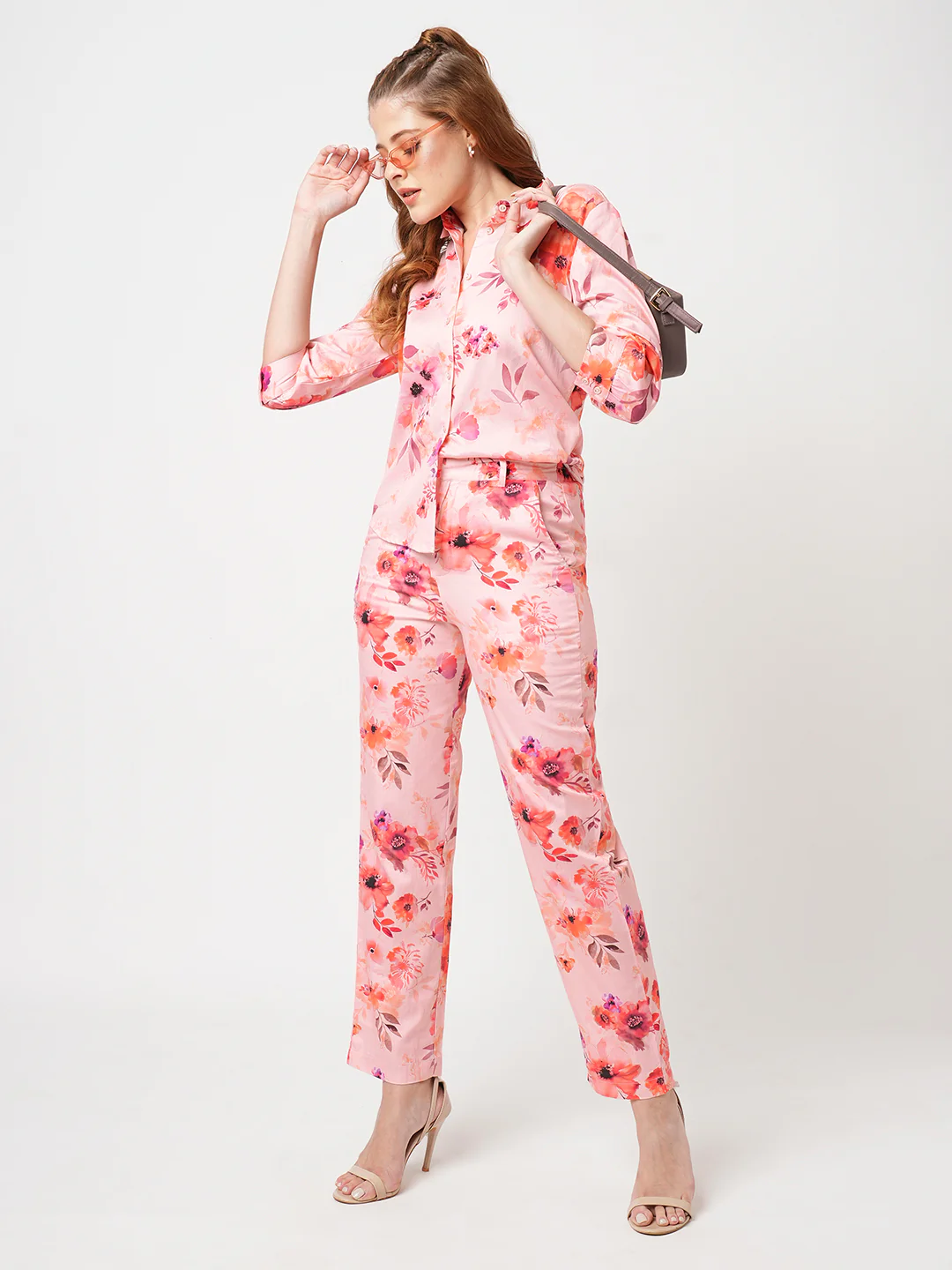 Women Soft Peach Relax Straight Fit Jeans - Image 4