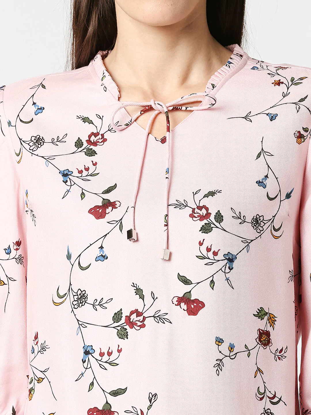 Women Soft Pink Printd Top - Image 4