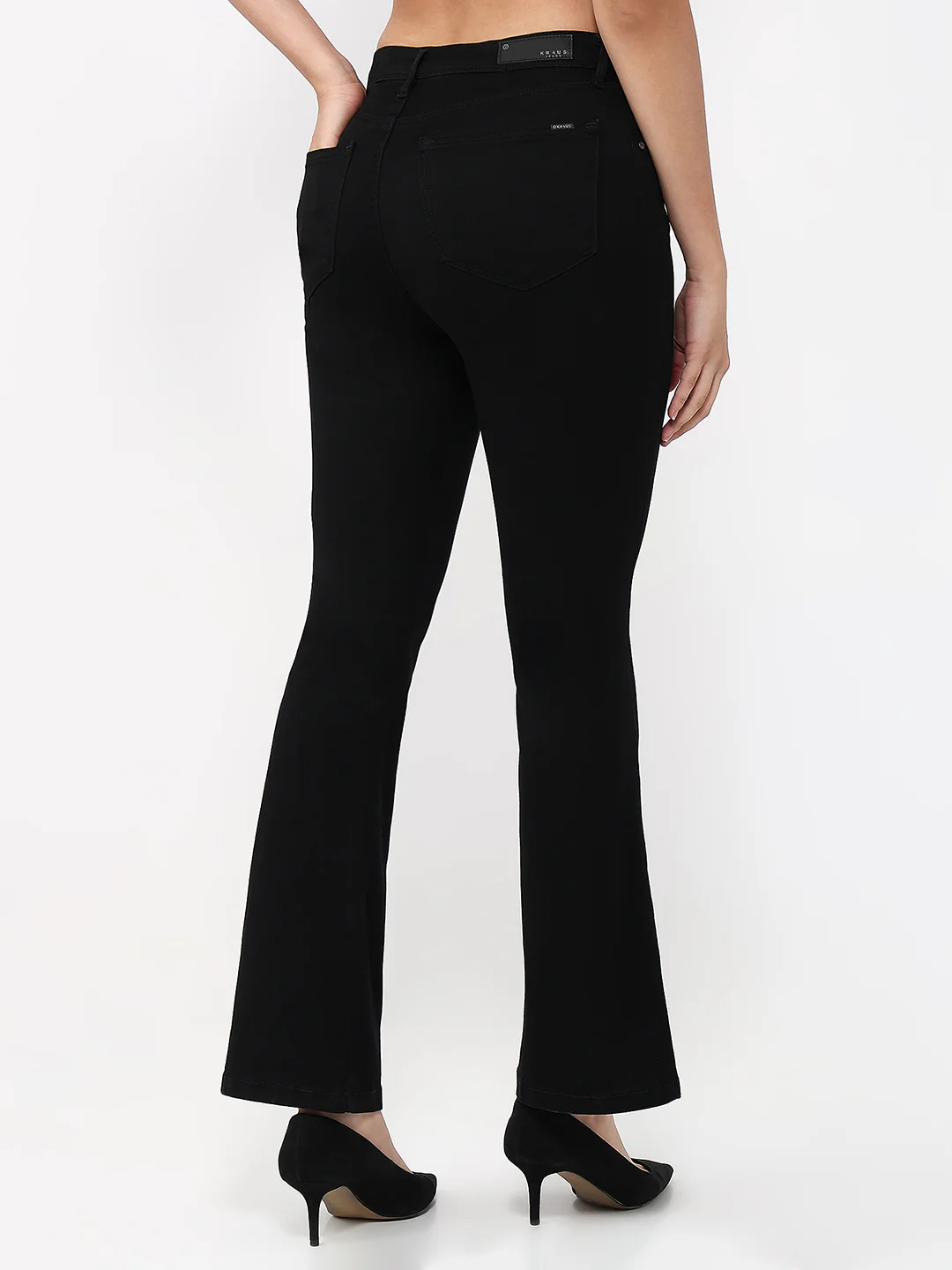 Women Solid High-Rise Flare Jeans - Image 3