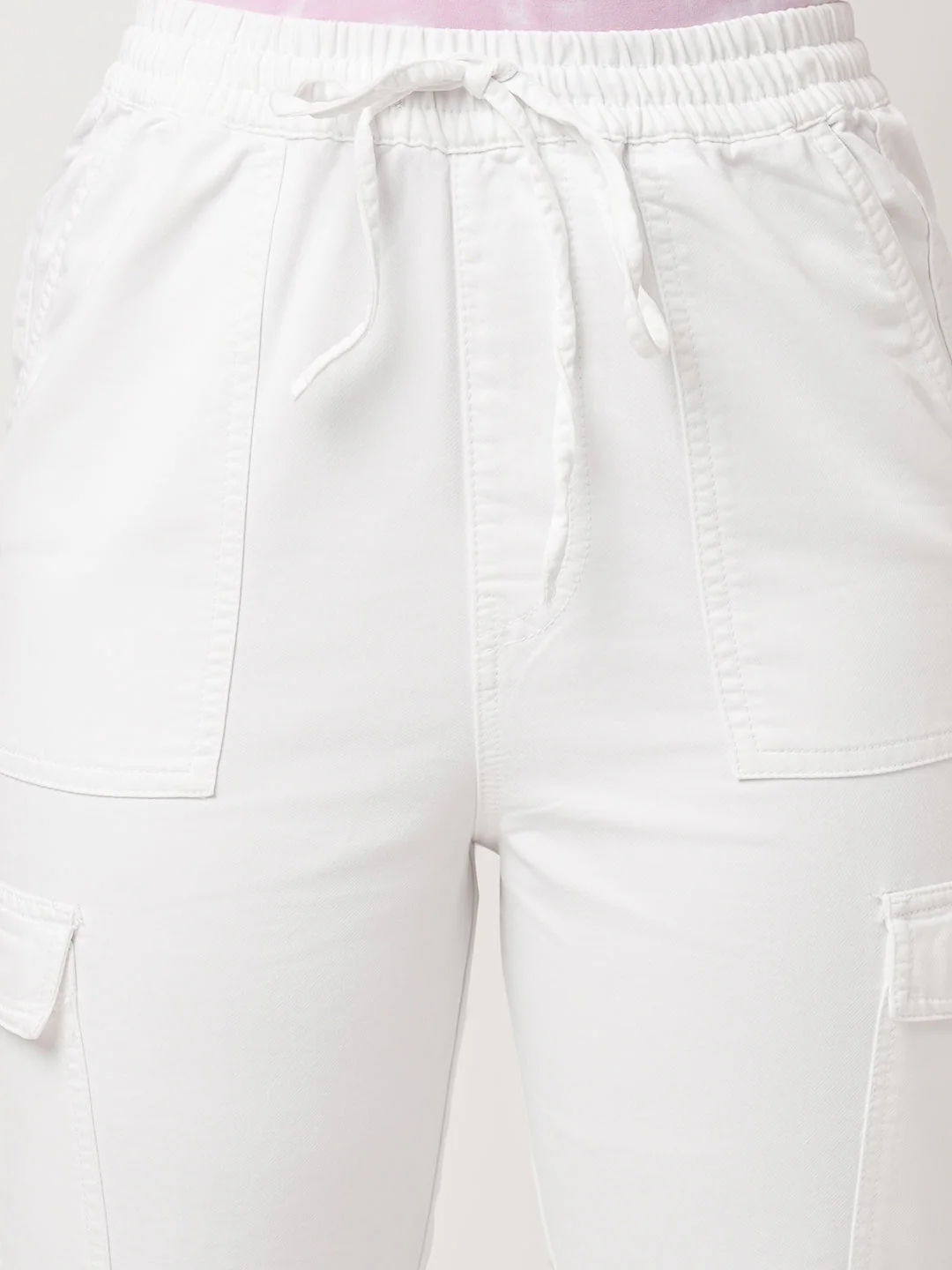 Women Solid High-Rise Joggers - Image 6