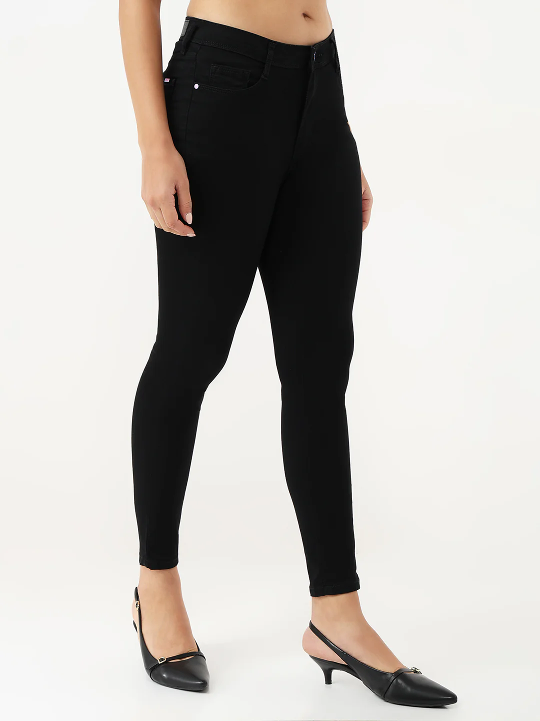 Women Solid High-Rise Skinny Jeans - Image 4