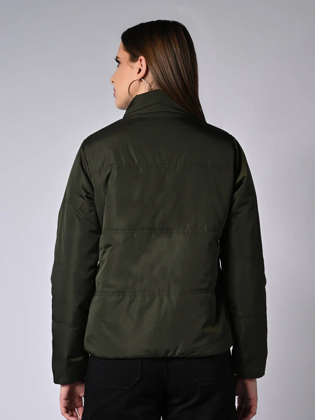 Women Solid Jacket - Image 3
