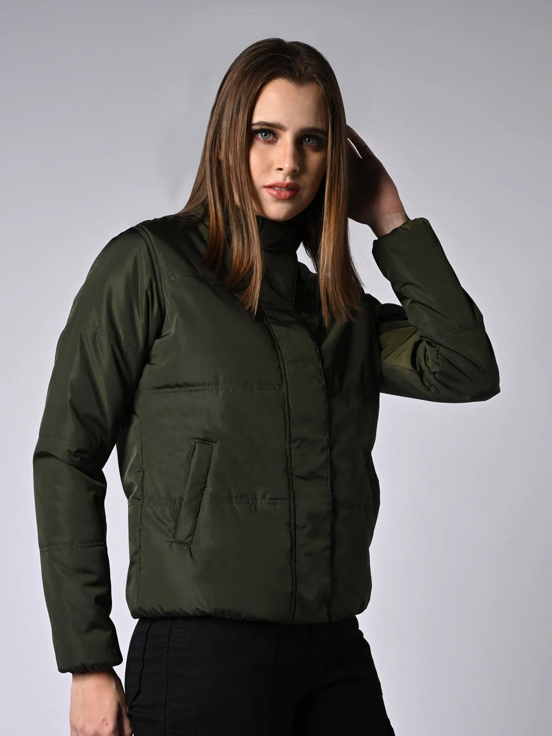 Women Solid Jacket - Image 4
