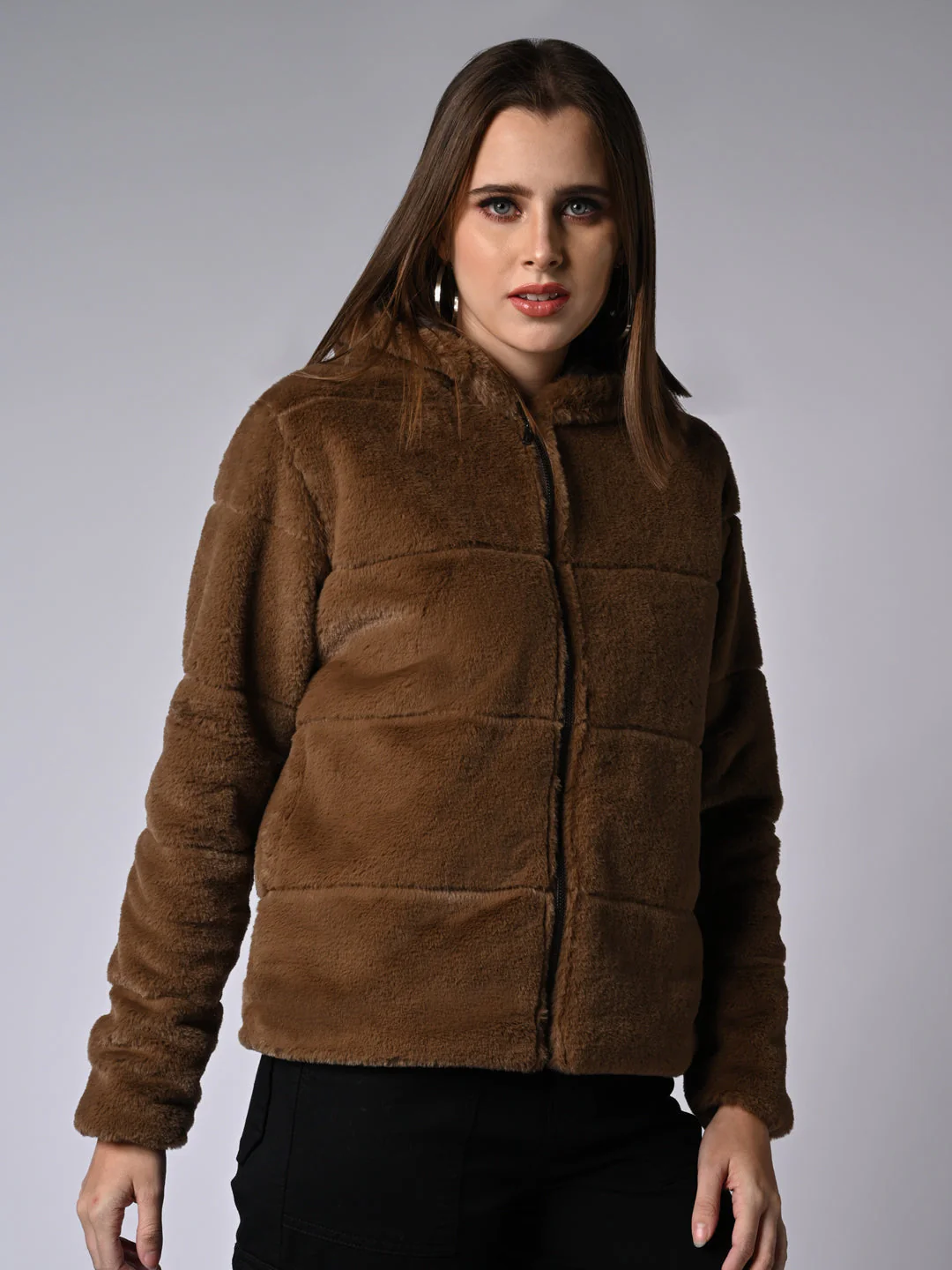 Women Solid Winter Jacket - Image 4