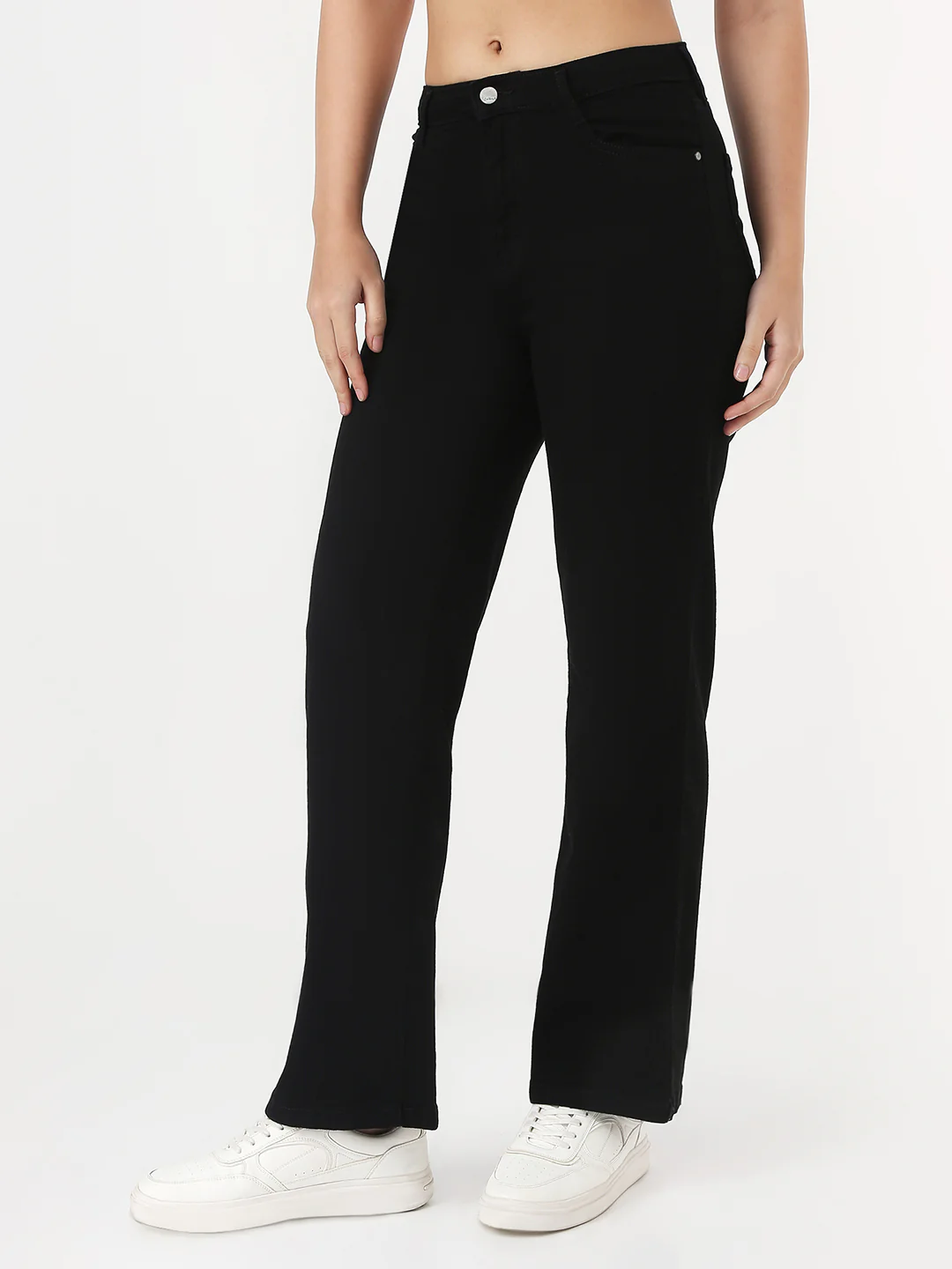 Women Solid Loose Straight Jeans - Image 7