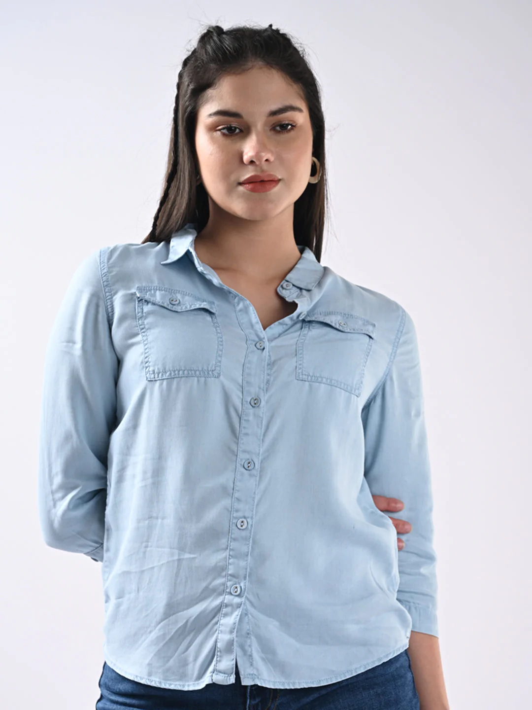 Women Solid Shirt - Image 2