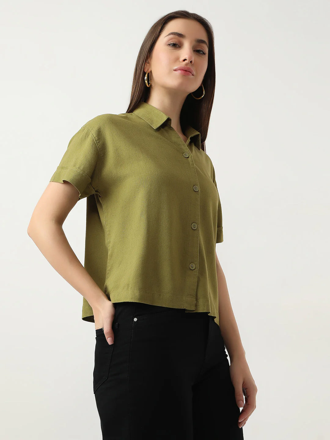 Women Solid Shirt - Image 4