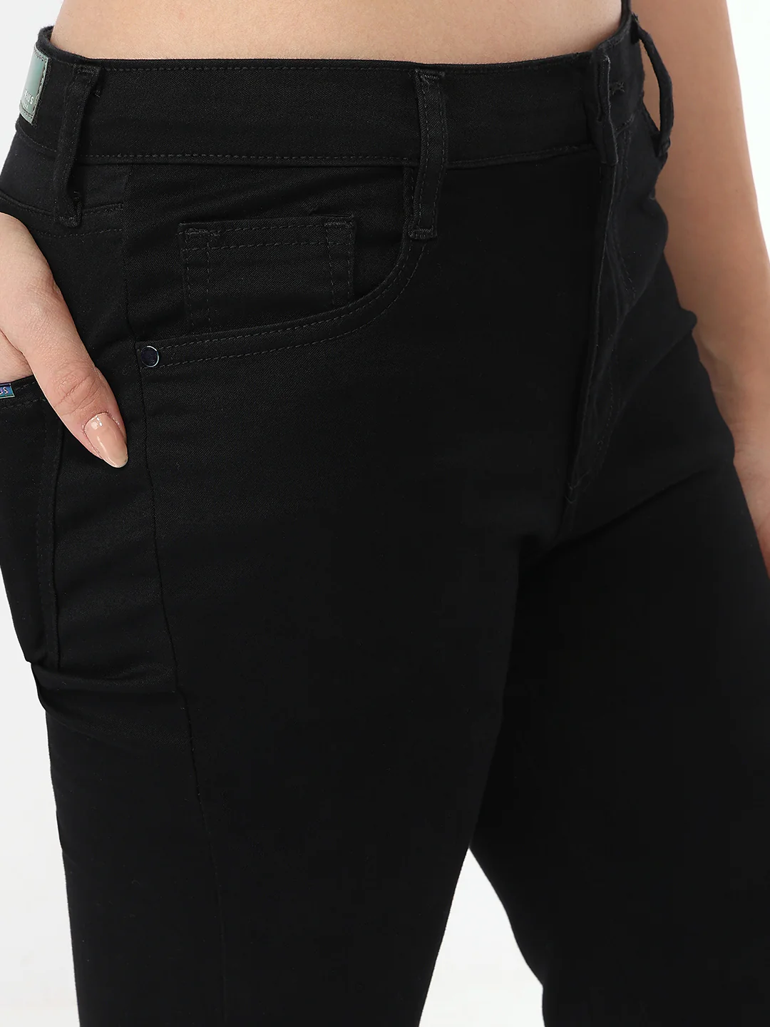 Women Solid Slim Straight Fit Jeans - Image 6