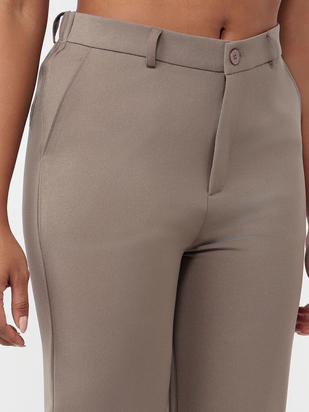 Women Stone High-Rise Straight Fit Korean Pants - Image 5