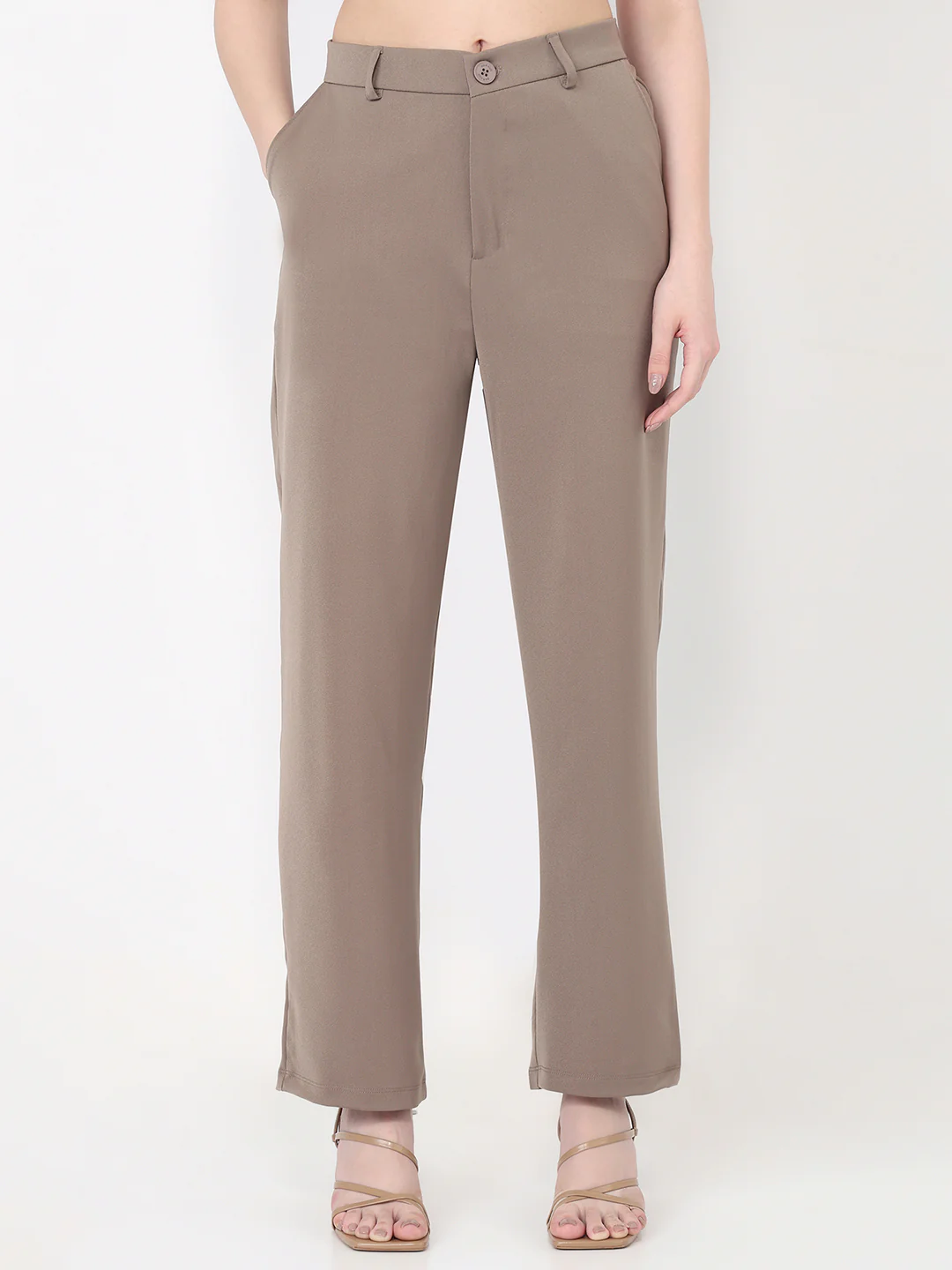 Women Mouse High-Rise Straight Fit Korean Pants - Image 2
