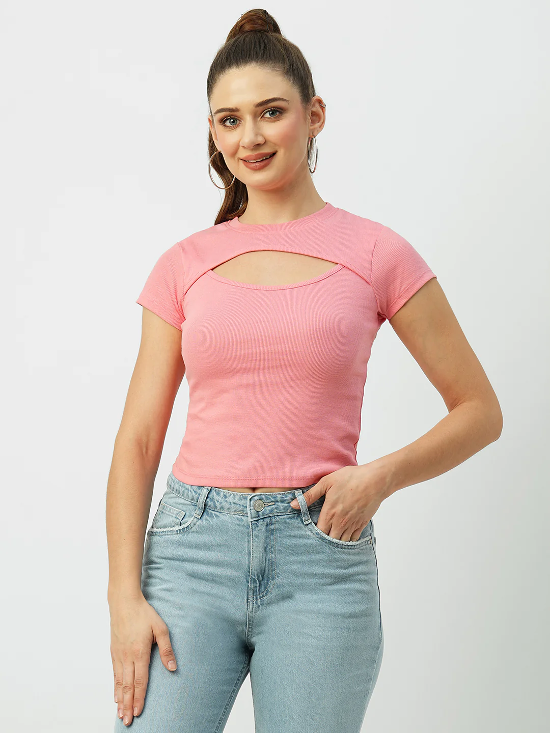 Women Sugar Coral Crop Tees - Image 2
