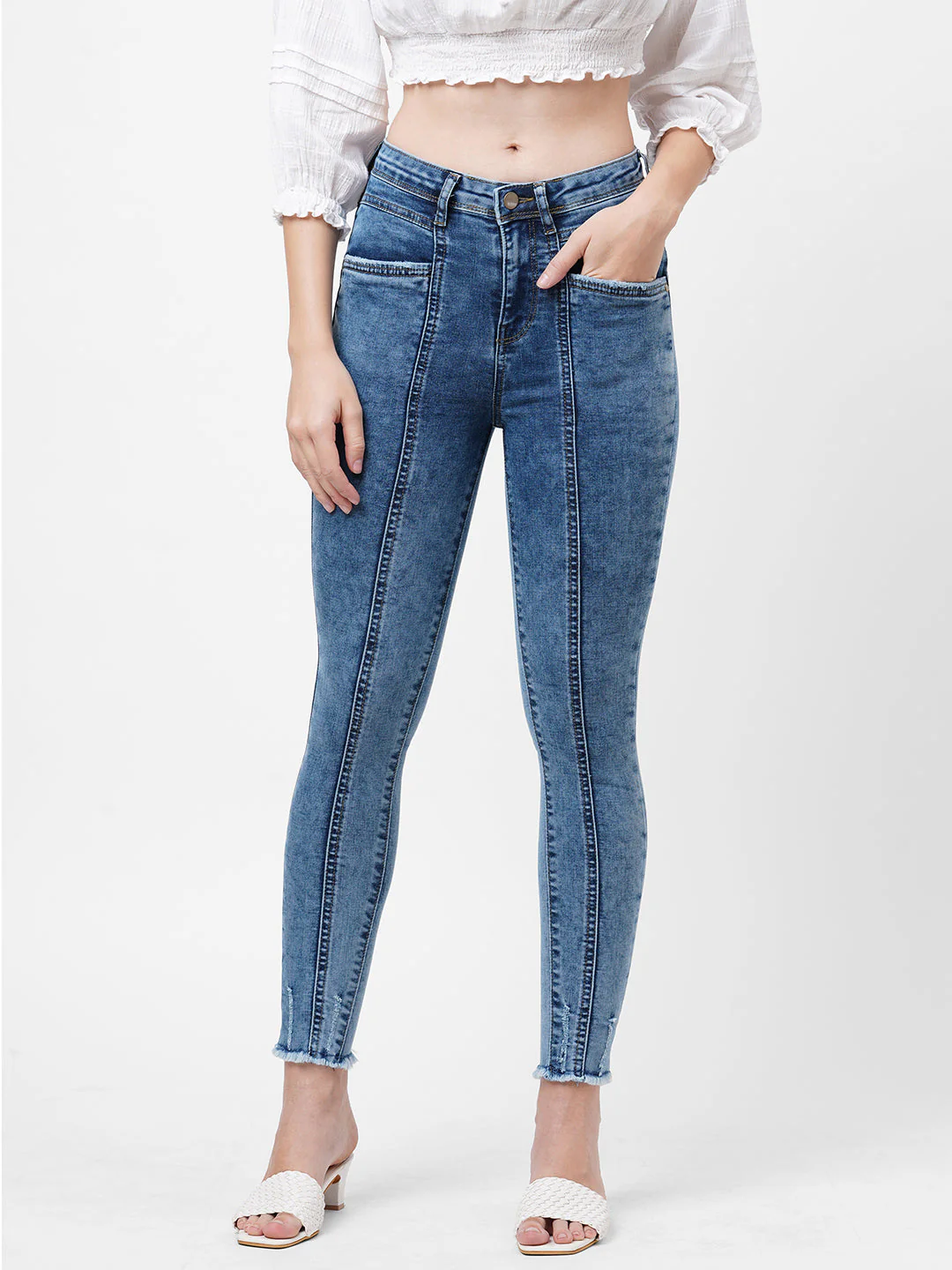Women Super High-Rise Super Skinny Fit Jeans - Image 2