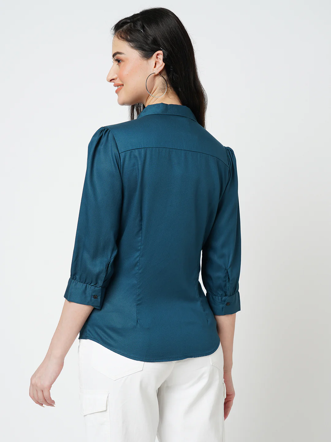 Women Teal Shirt - Image 3