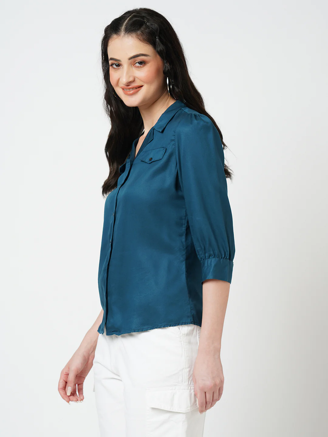 Women Teal Shirt - Image 8