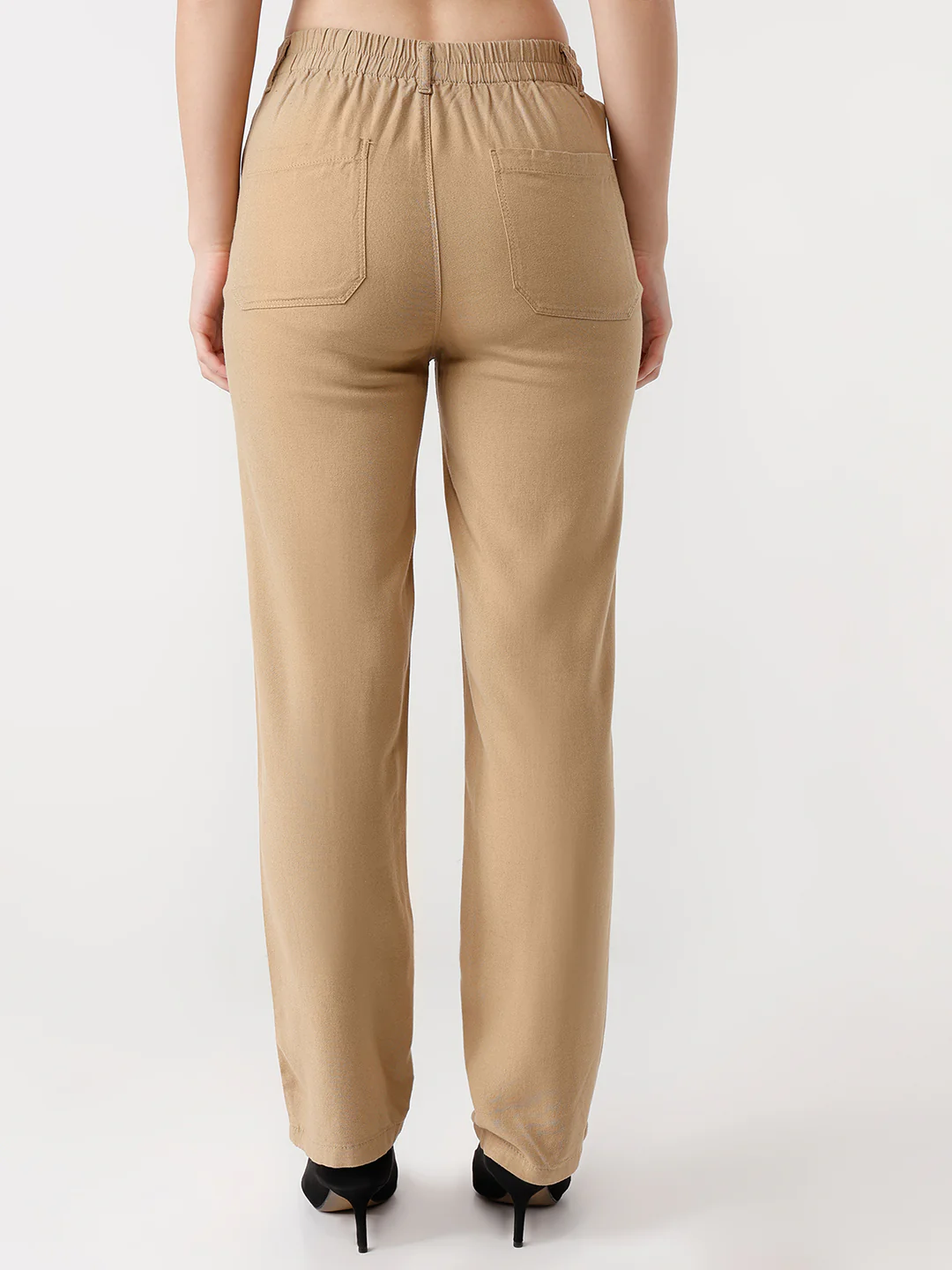Women Wheat Loose Straight Fit Korean Pants - Image 3