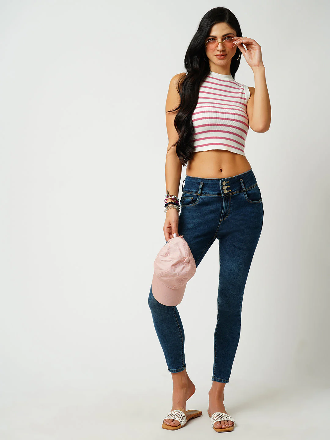 Women White-Berry Slim Flat Knit Top - Image 2