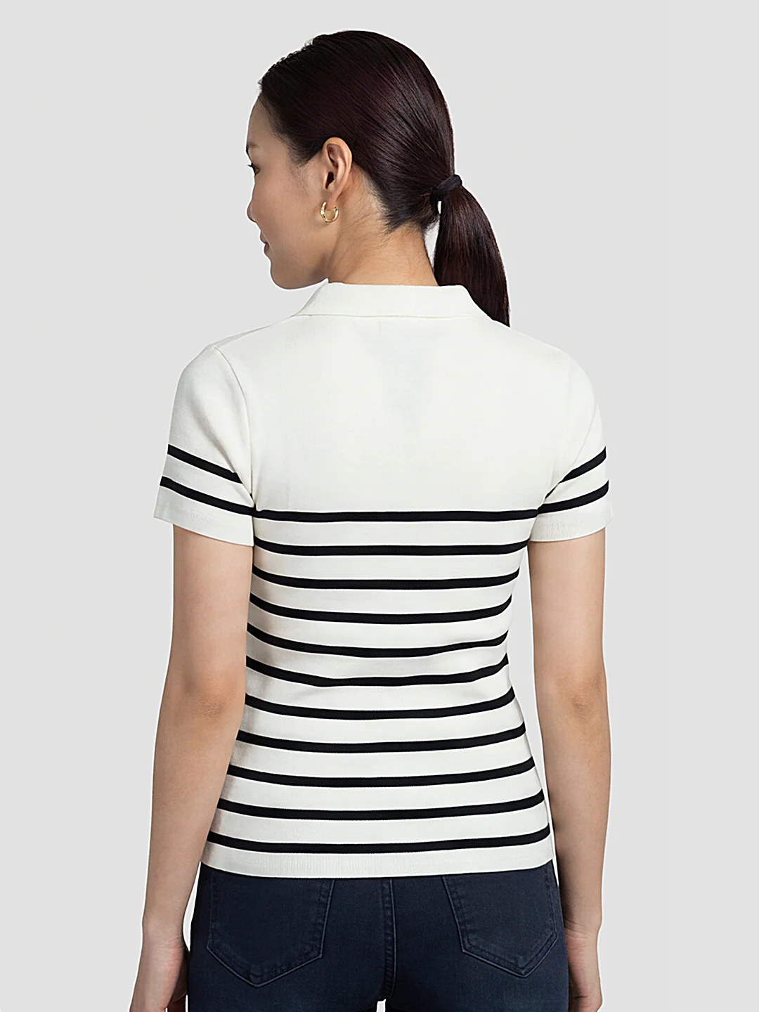Women White/Black Flat Knit - Image 3