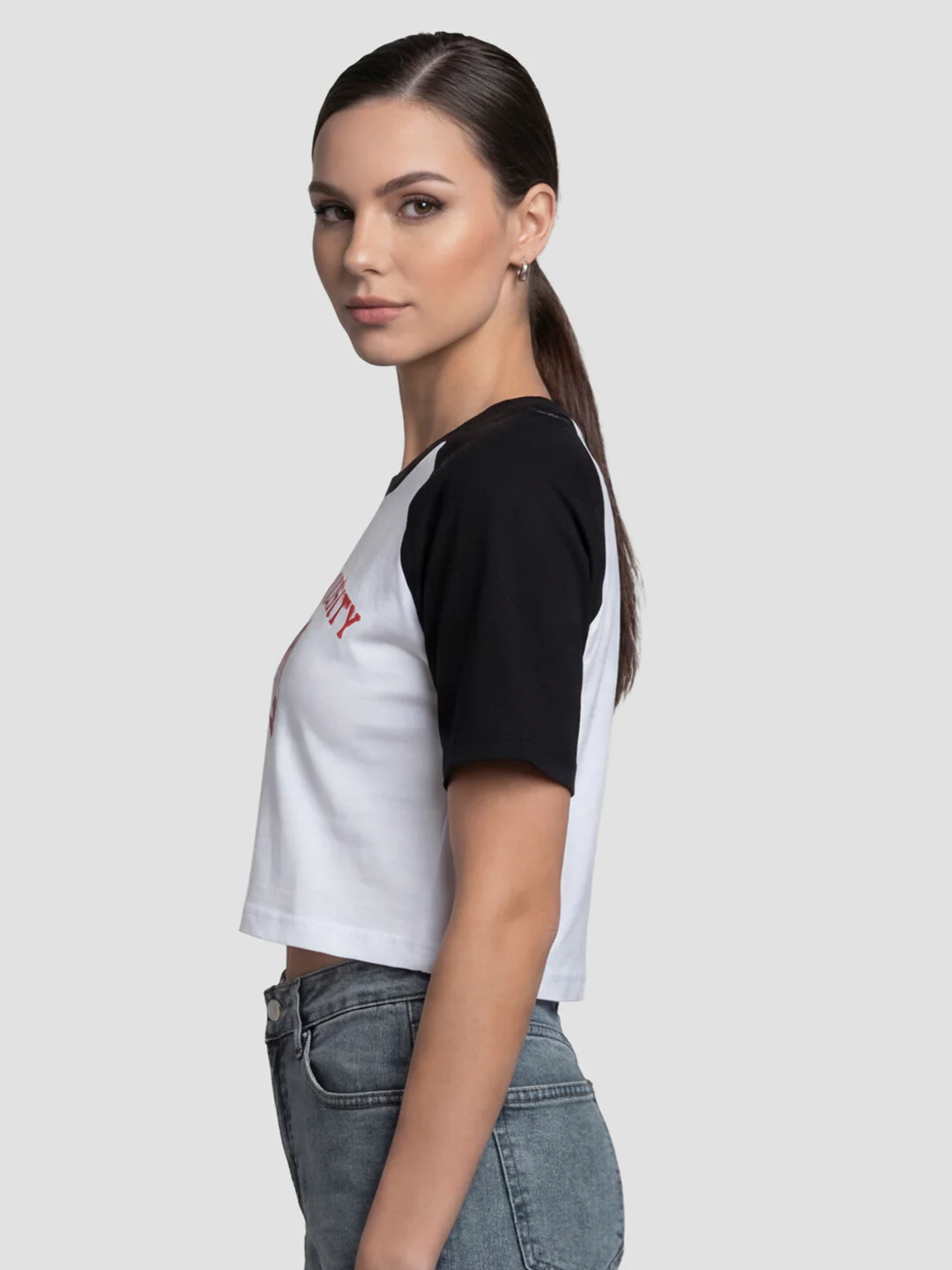 Women White/Black Genz Tees - Image 5