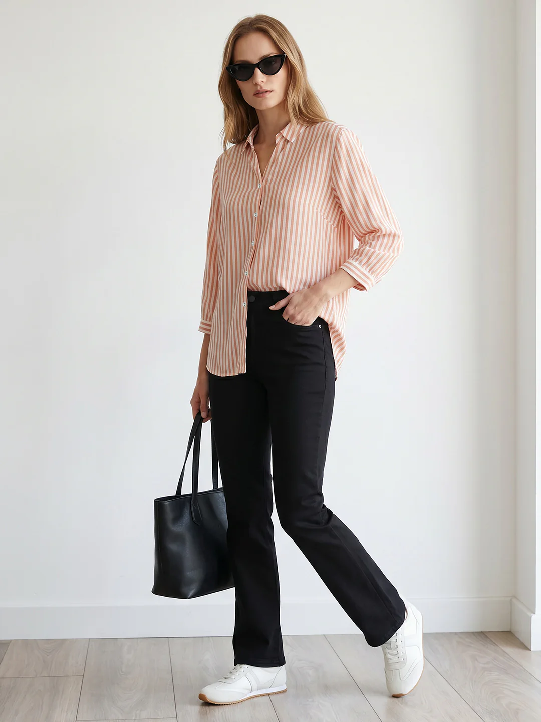 Women White/Brick Shirt
