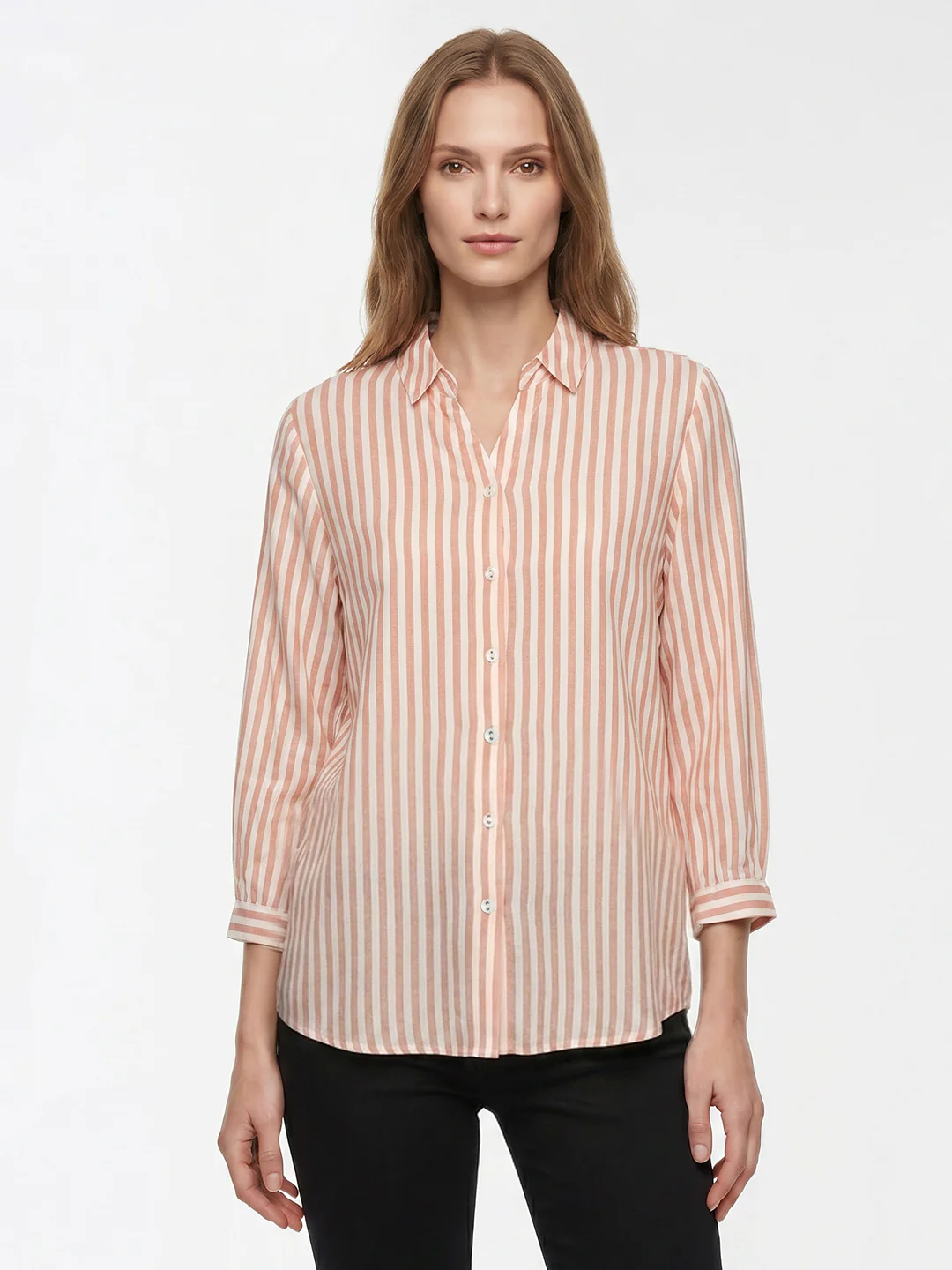 Women White/Brick Shirt - Image 2