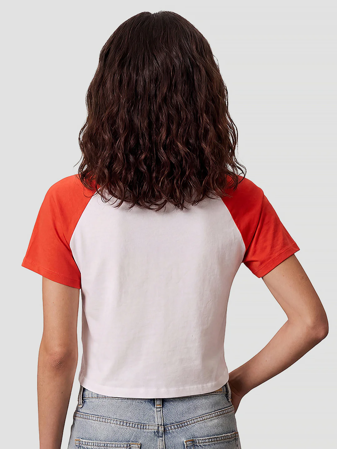 Women White/Coral Genz Tees - Image 3