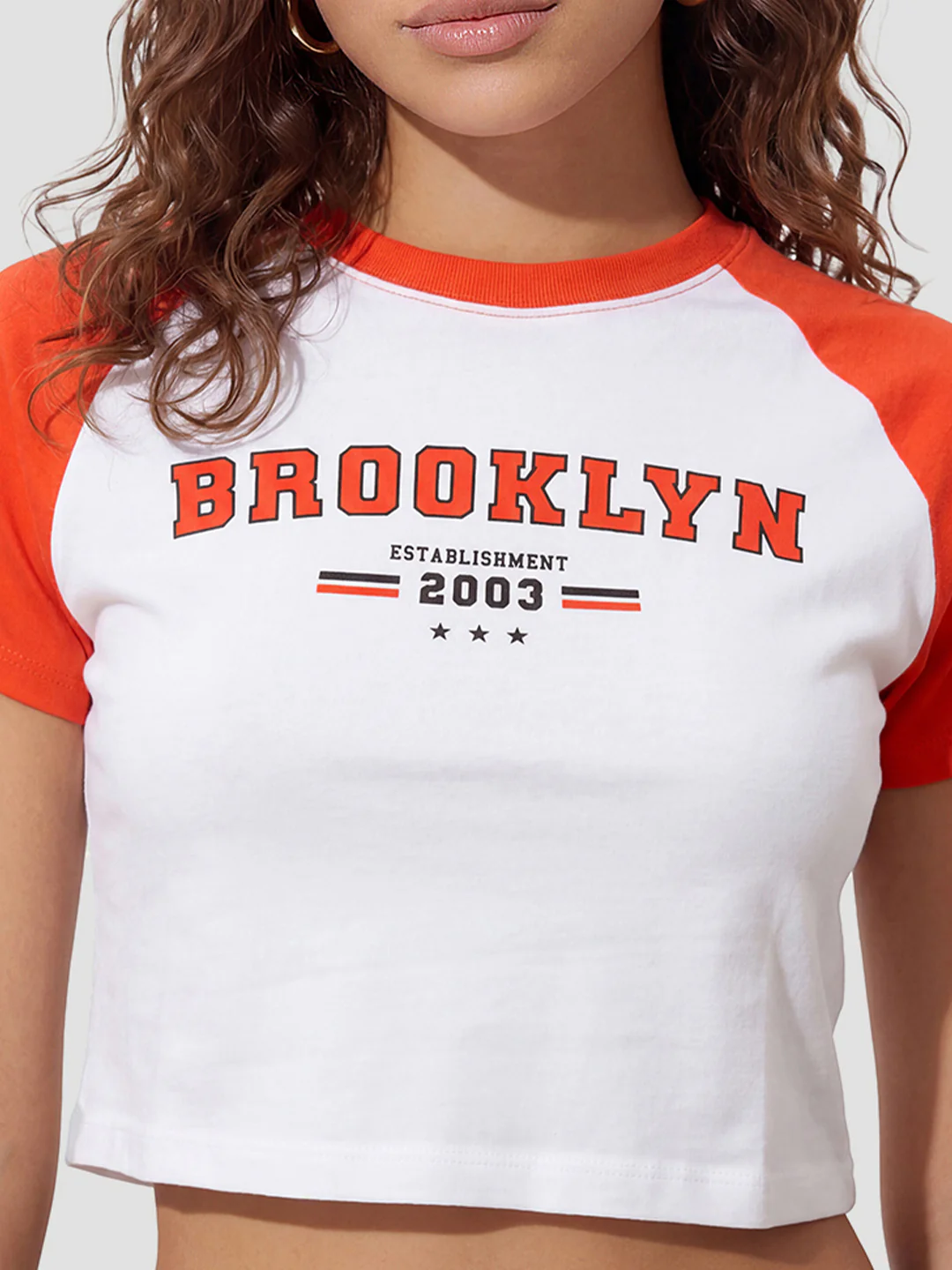 Women White/Coral Genz Tees - Image 5