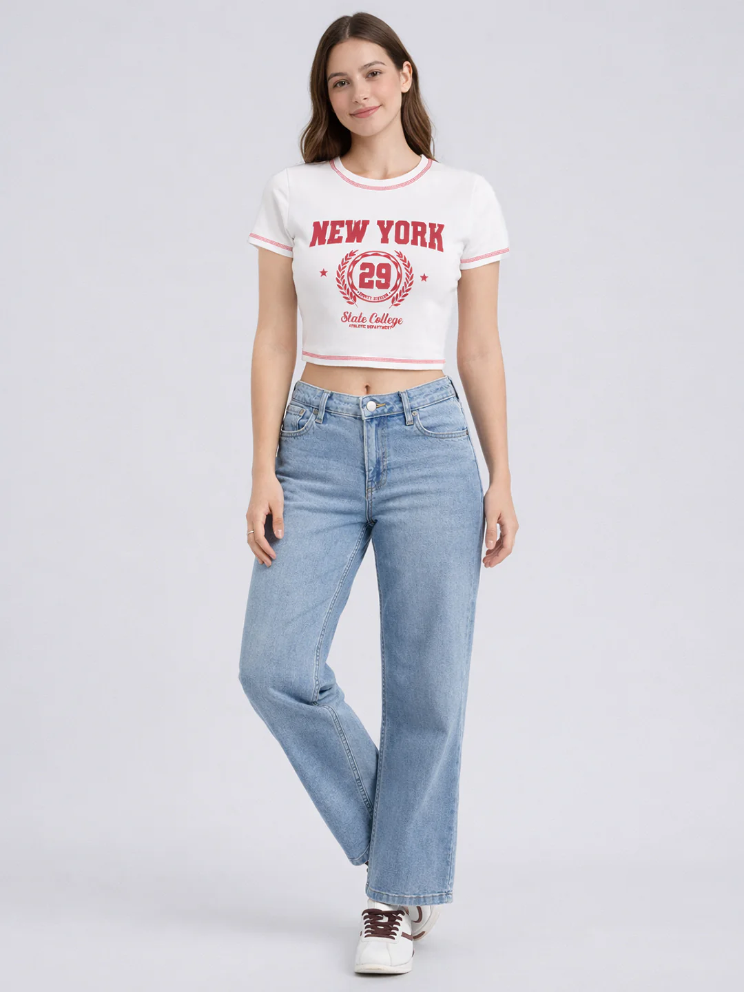 Women White Genz Tees