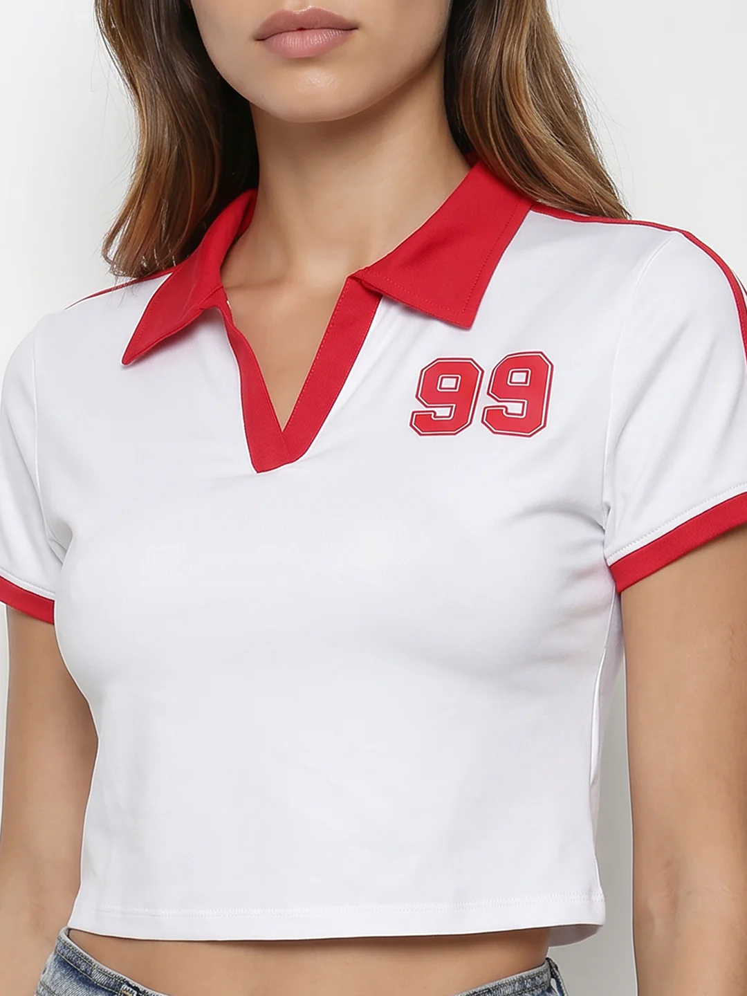 Women White Genz Tees - Image 2