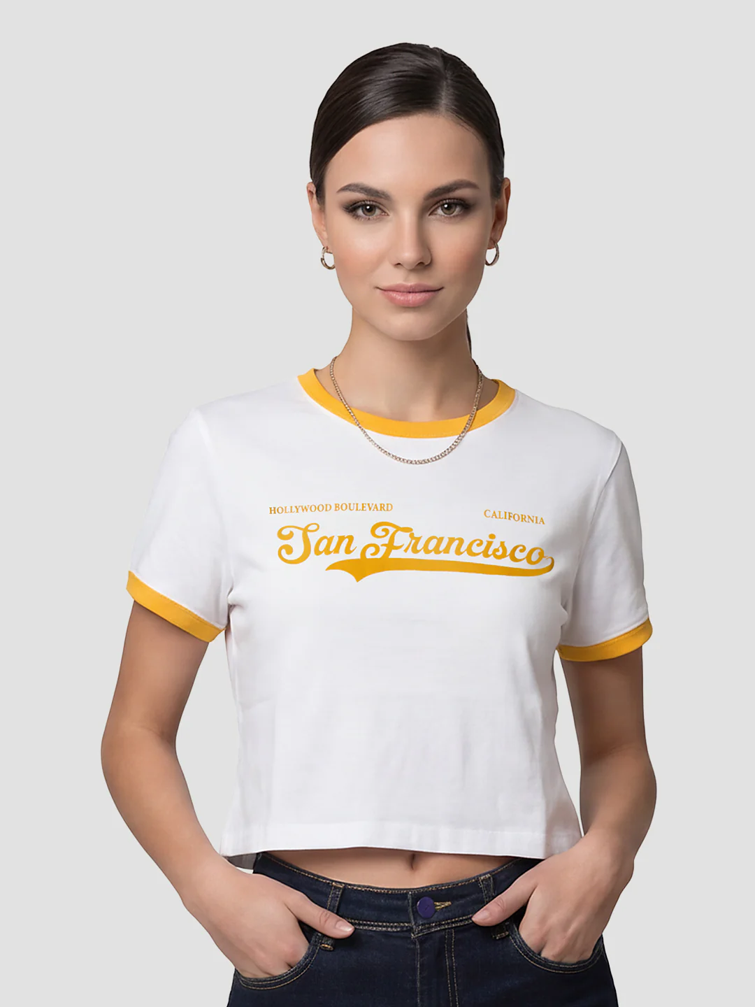 Women White Genz Tees - Image 2