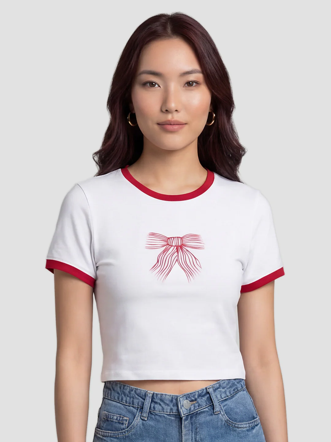 Women White Genz Tees - Image 2