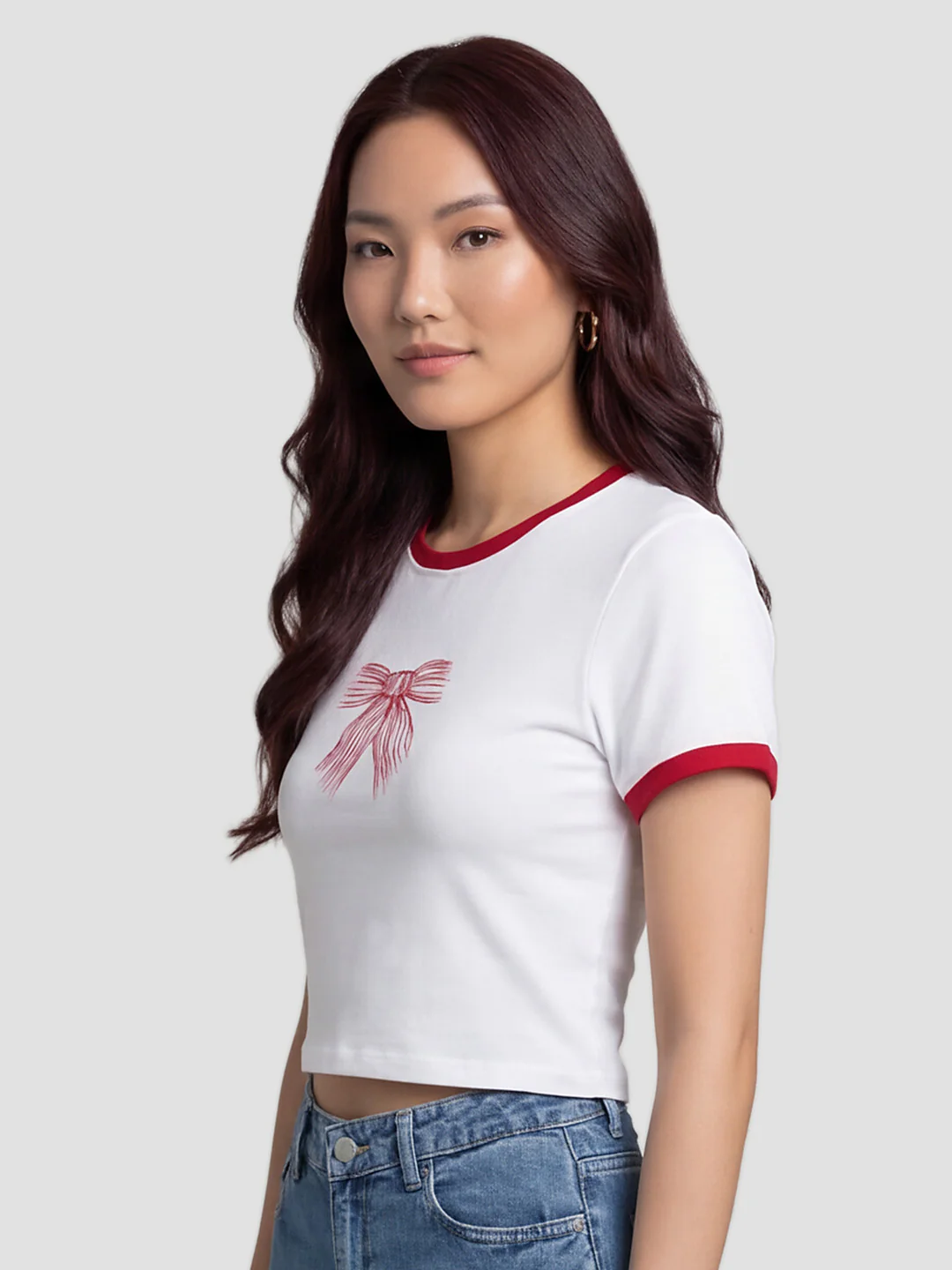 Women White Genz Tees - Image 5