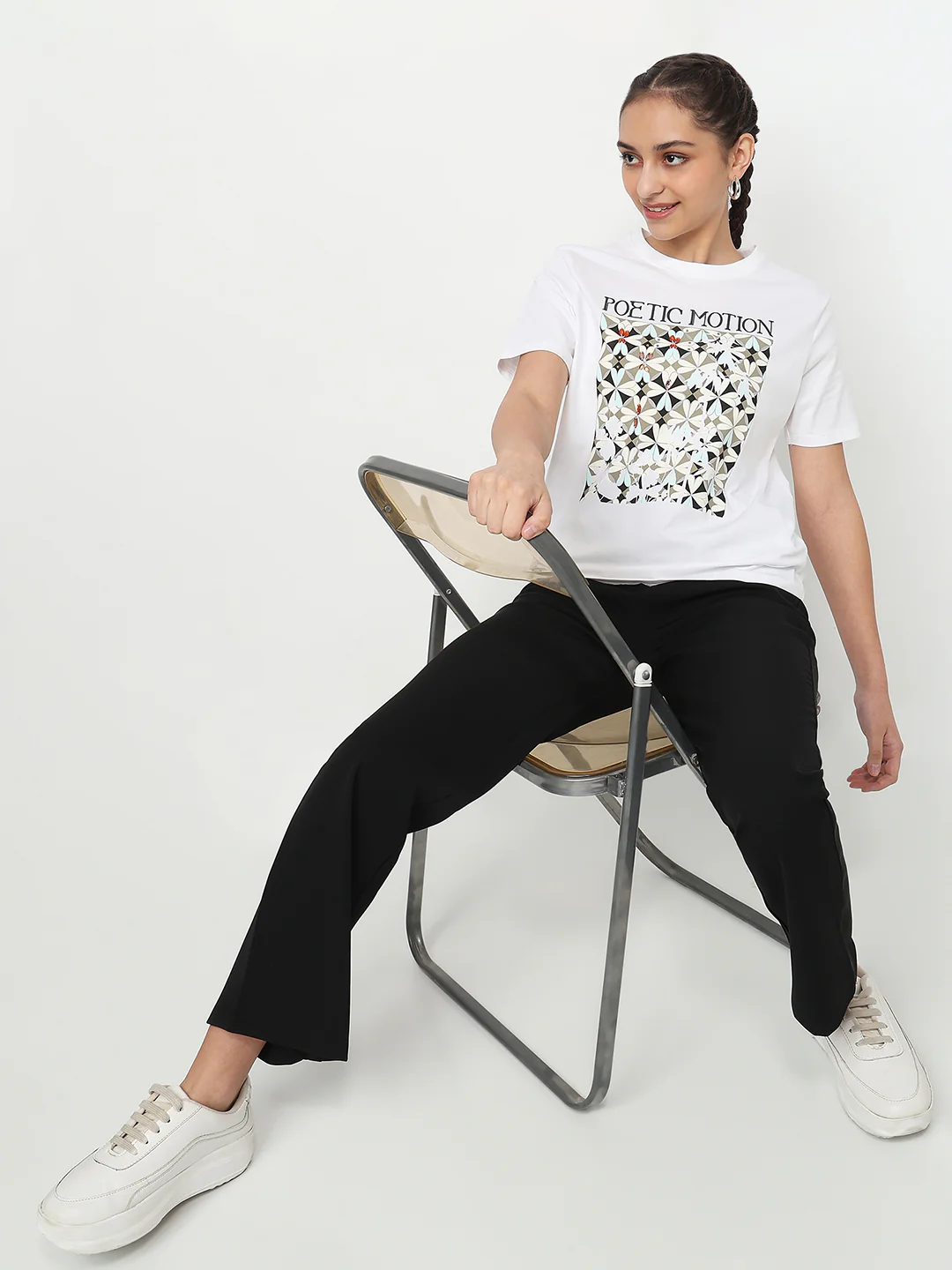 Women White Graphic T-Shirt