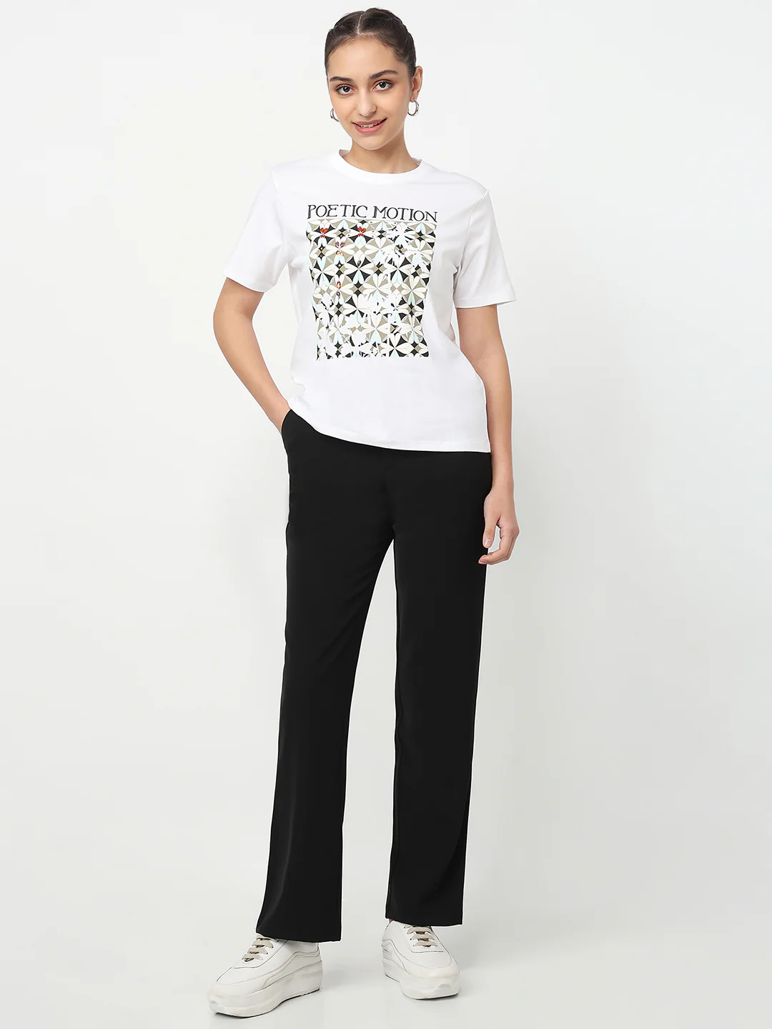 Women White Graphic T-Shirt - Image 4