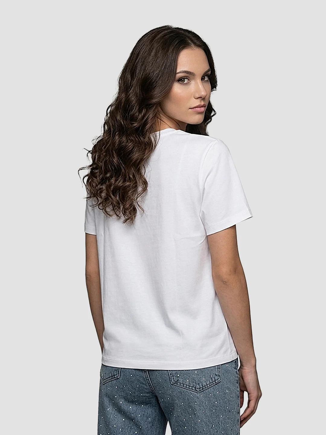 Women White Graphic T-Shirt - Image 3