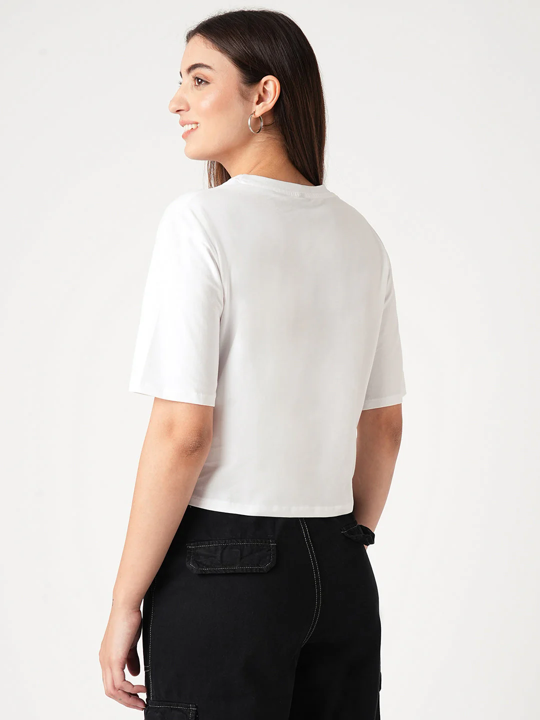 Women White Graphic Tees - Image 3