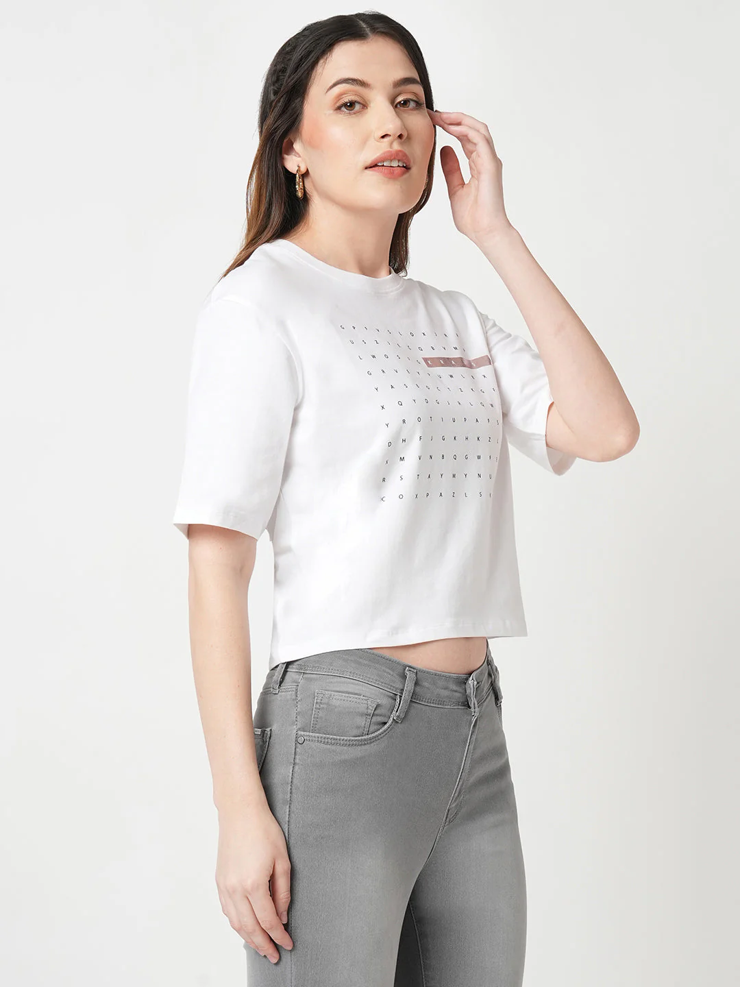 Women White Graphic Tees - Image 4