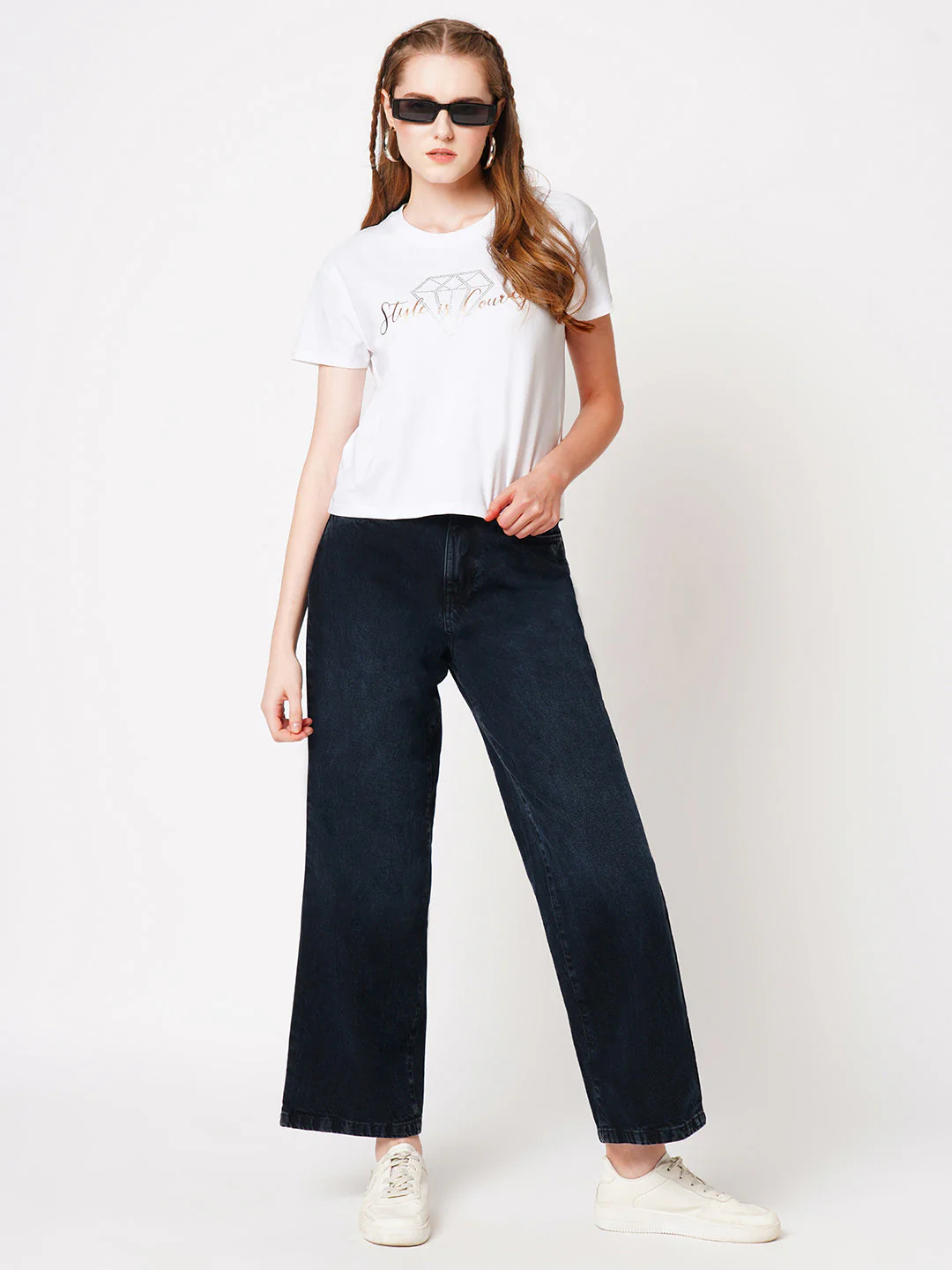 Women White Graphic Tees - Image 2