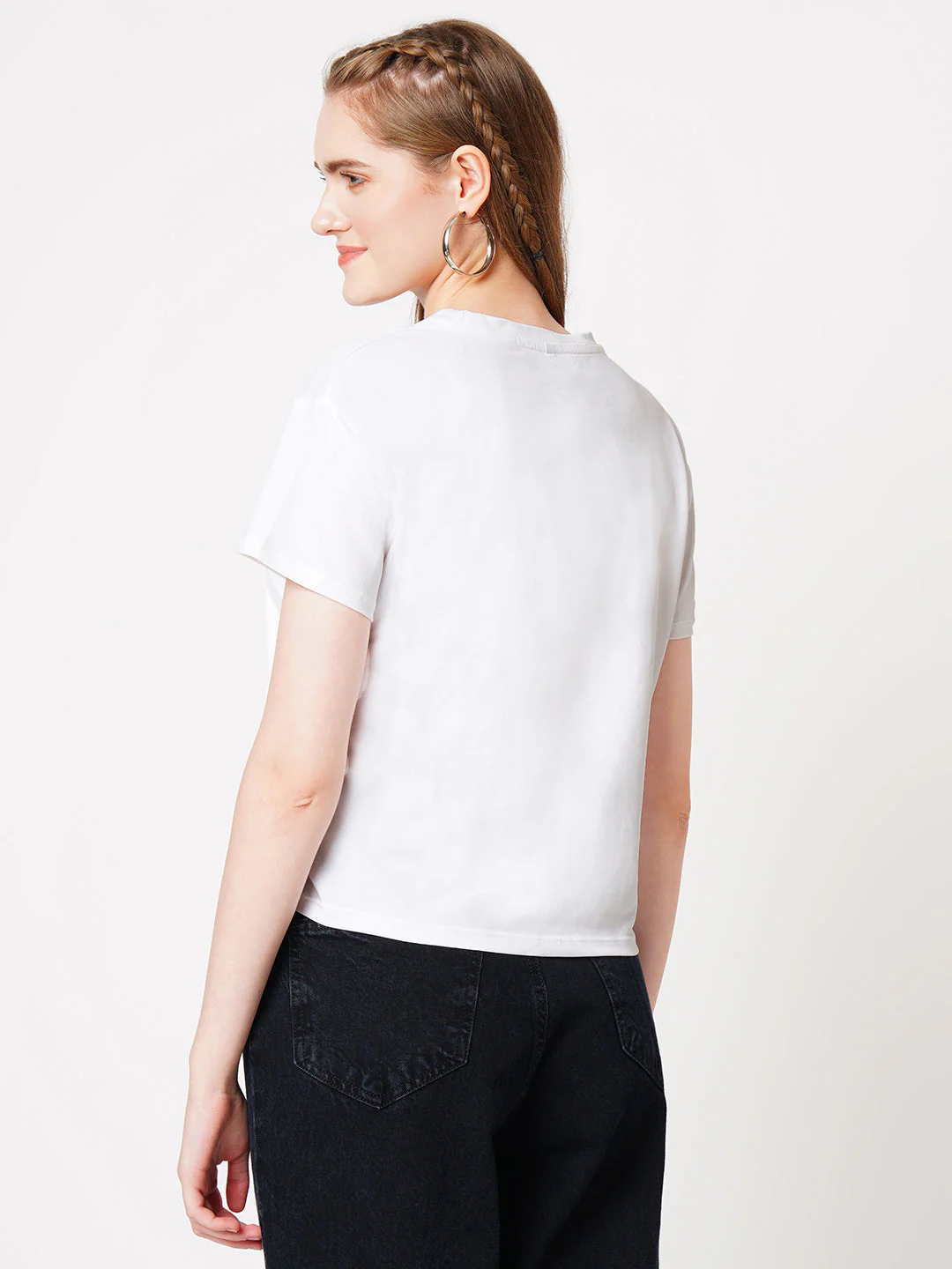 Women White Graphic Tees - Image 3