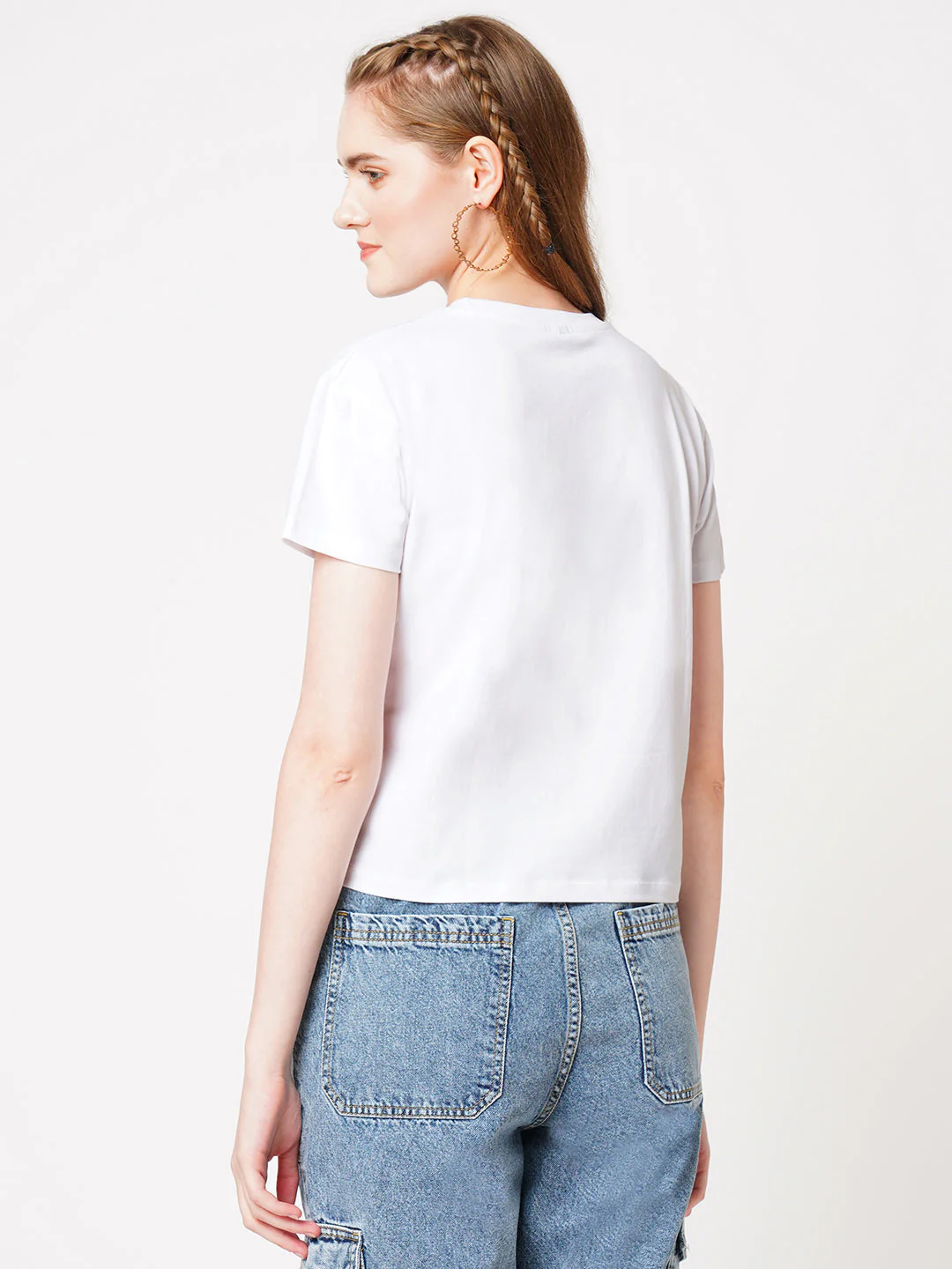 Women White Graphic Tees - Image 3